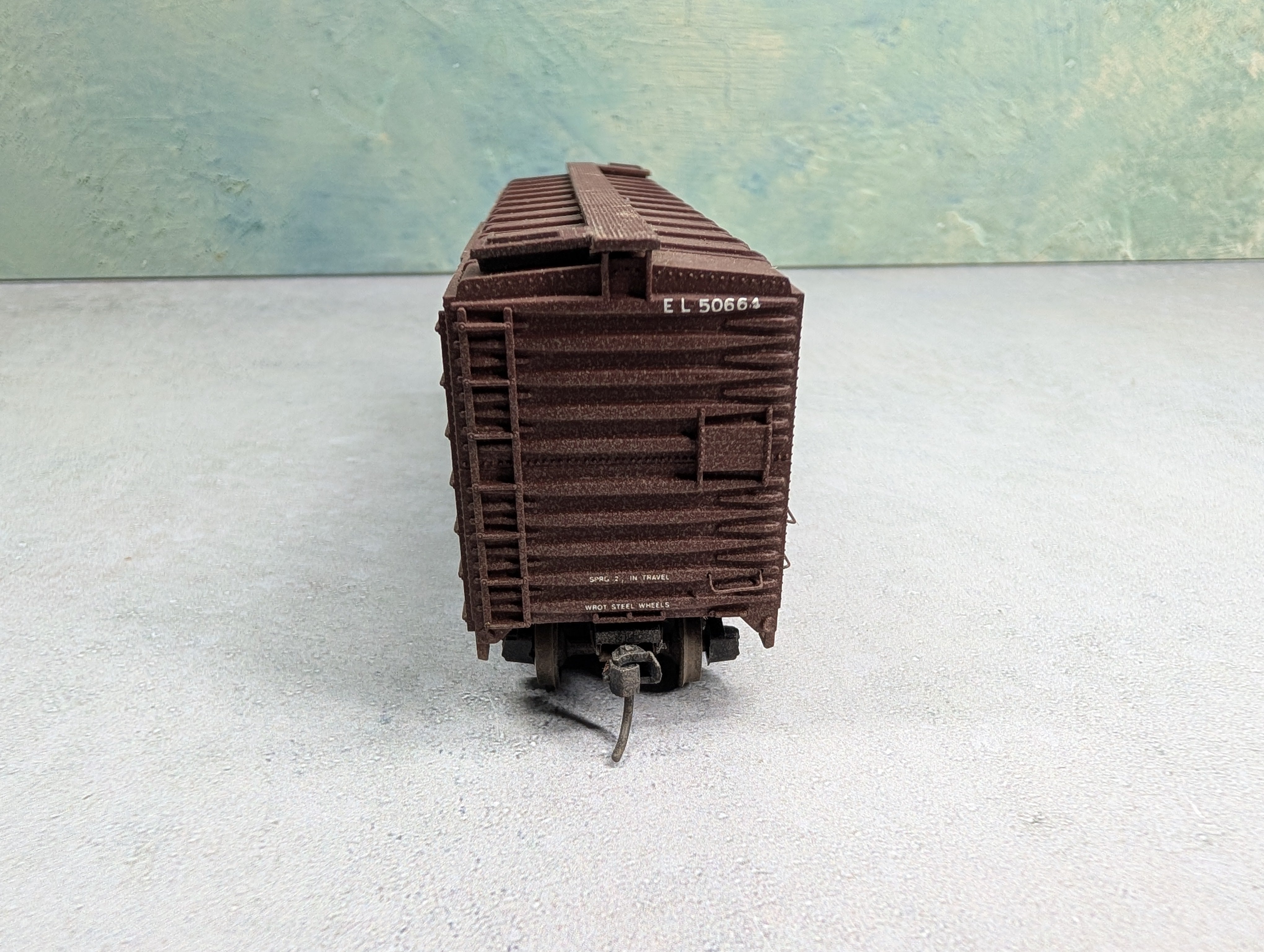 USED Athearn HO Scale 40' Box Car Erie Lackawanna EL #50664 Weathered