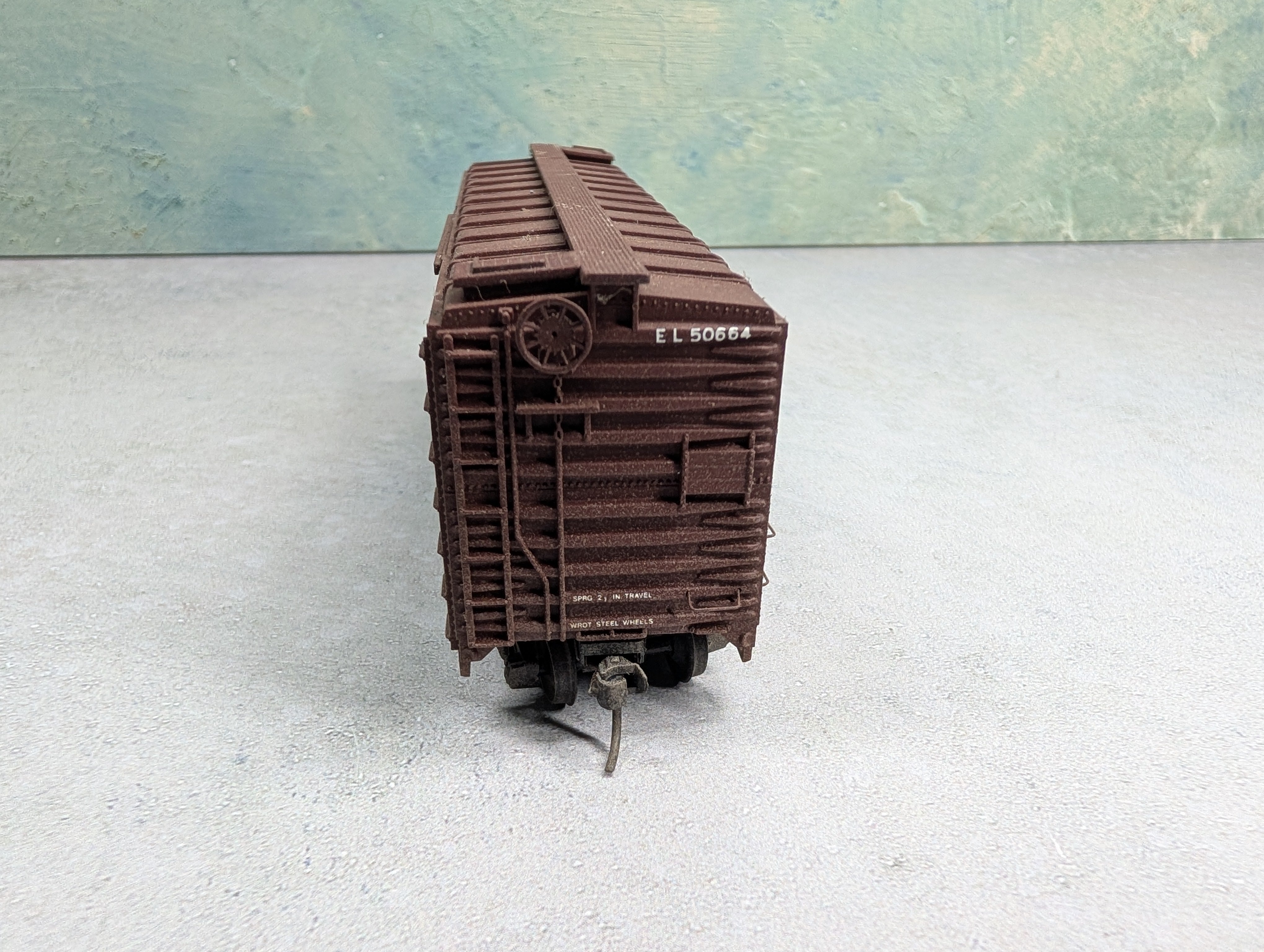 USED Athearn HO Scale 40' Box Car Erie Lackawanna EL #50664 Weathered