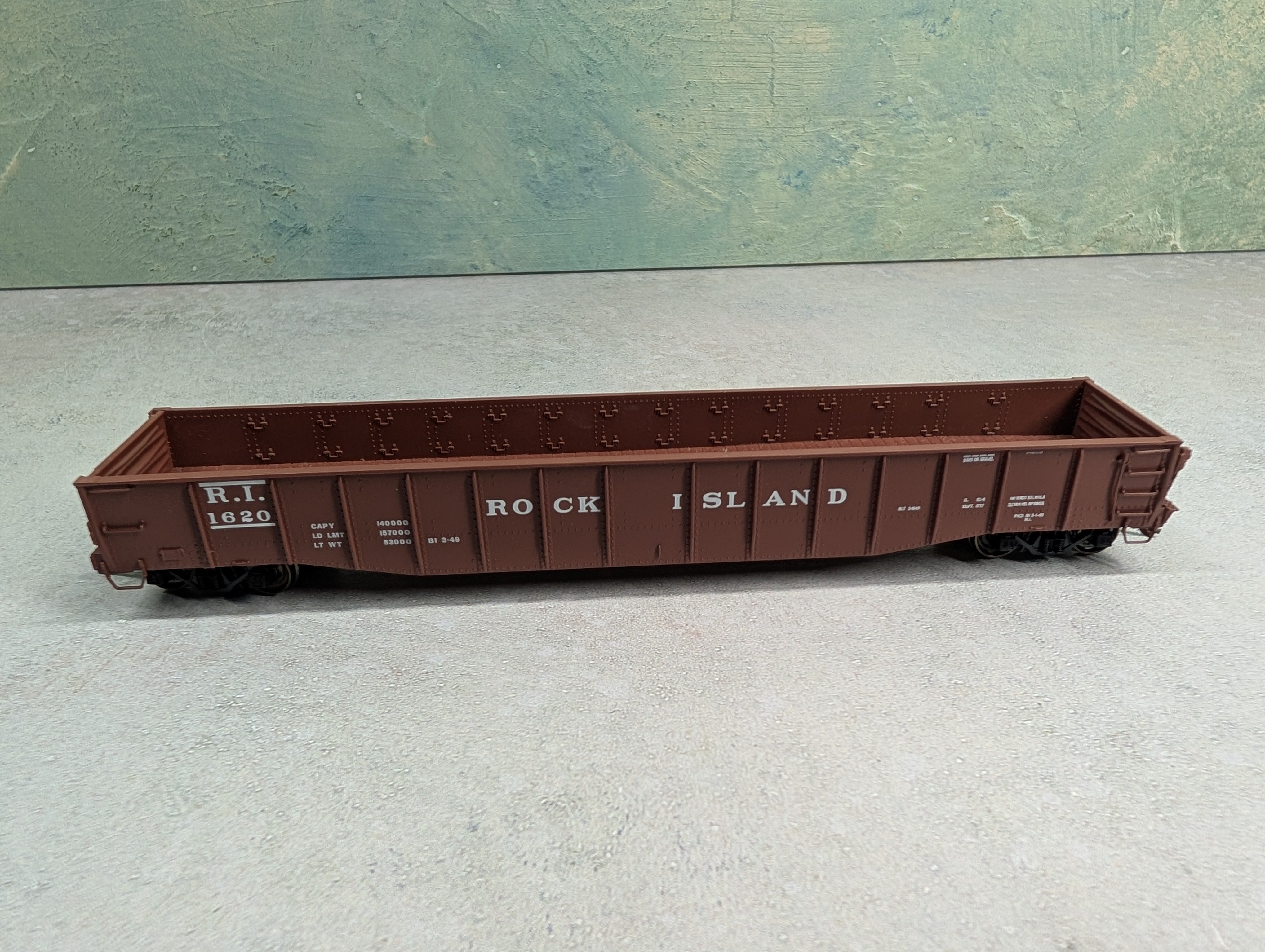 USED Life-Like HO Scale Proto2000 Drop End Mill Gondola Rock Island RI #1620