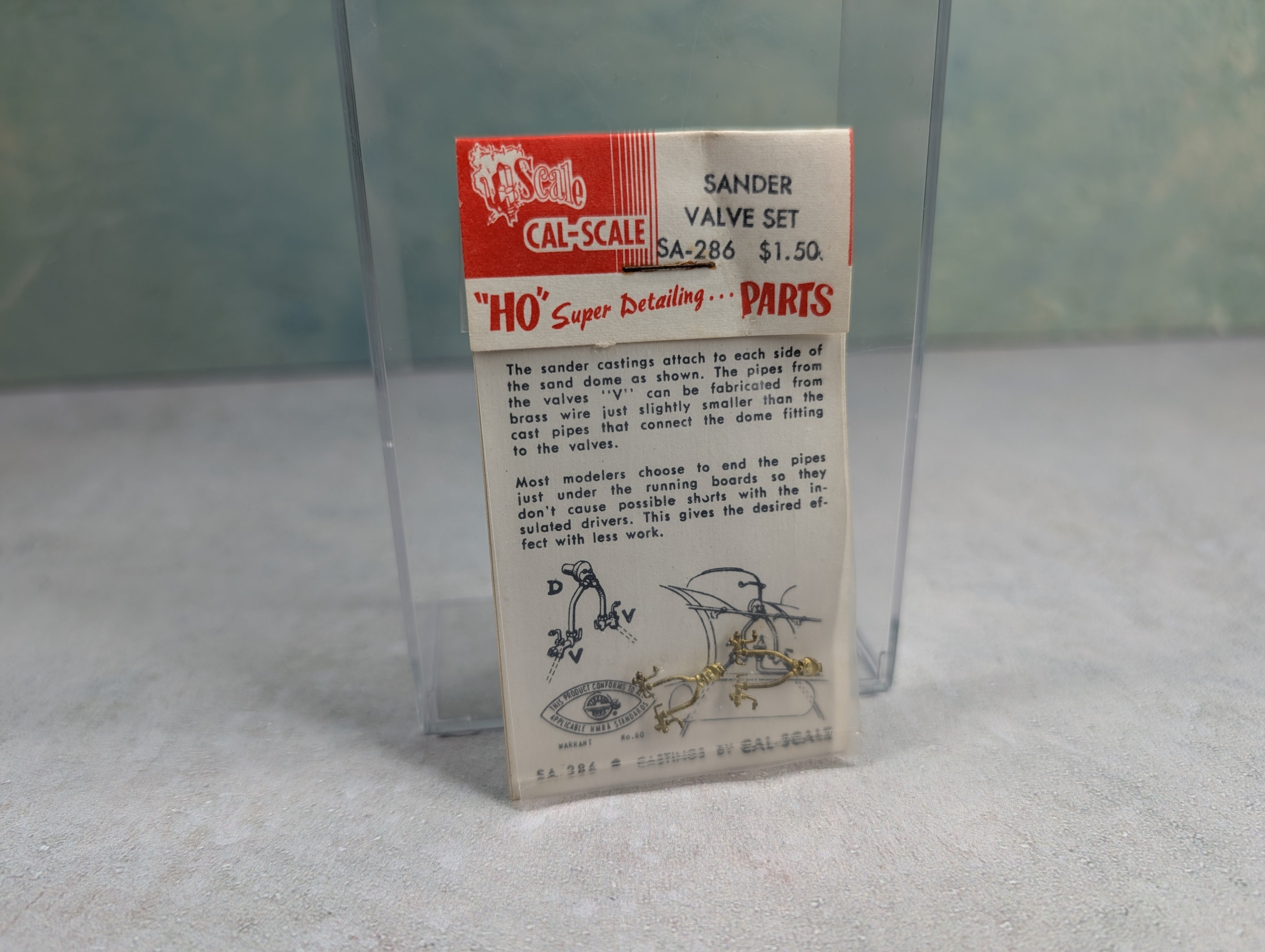 Cal Scale #SA-286 HO Scale Sander Valve Set, Brass Detail Parts