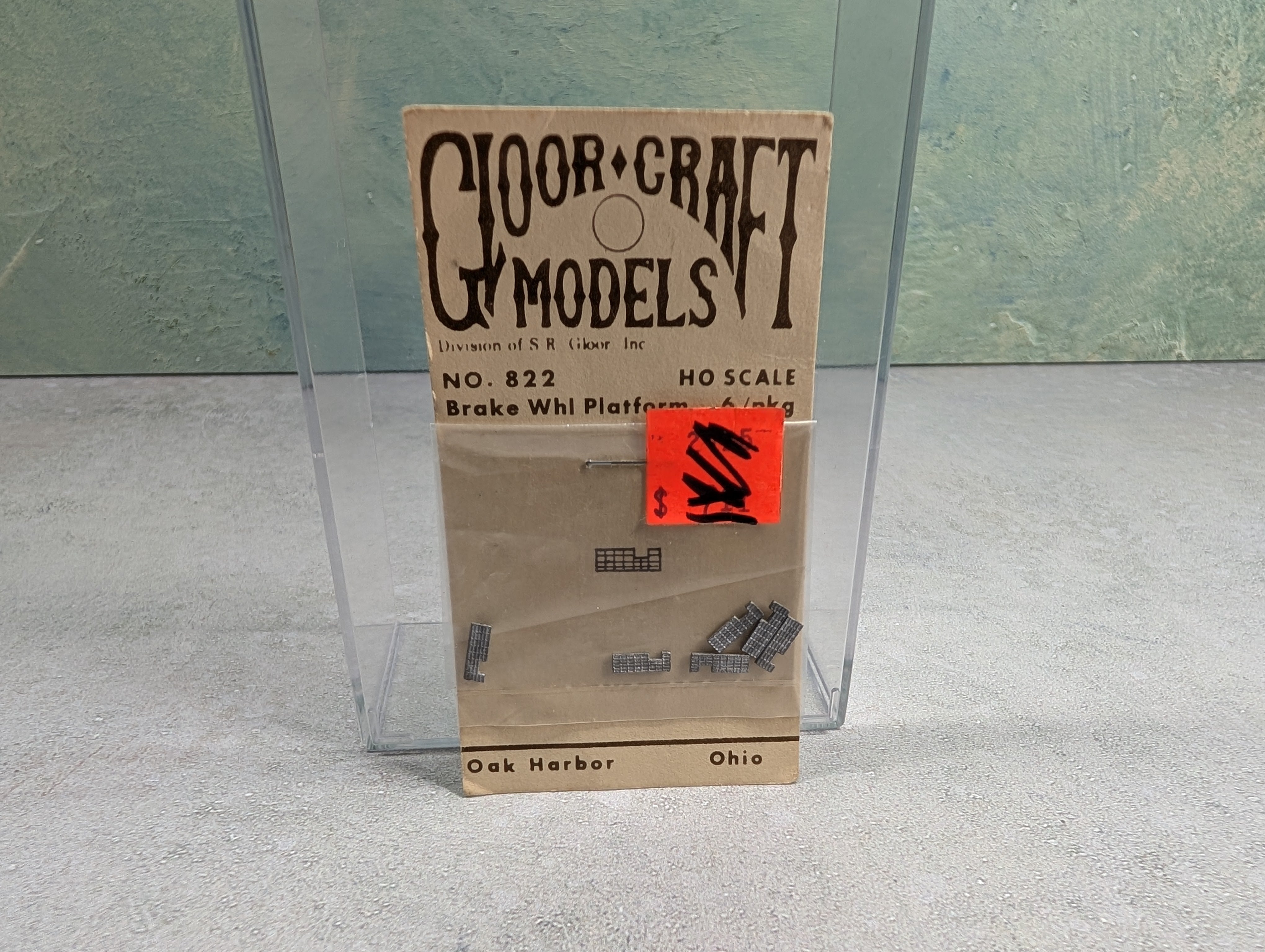 Gloor Craft Models 822 HO Scale Brake Wheel Platform Detail Parts (6 pcs)