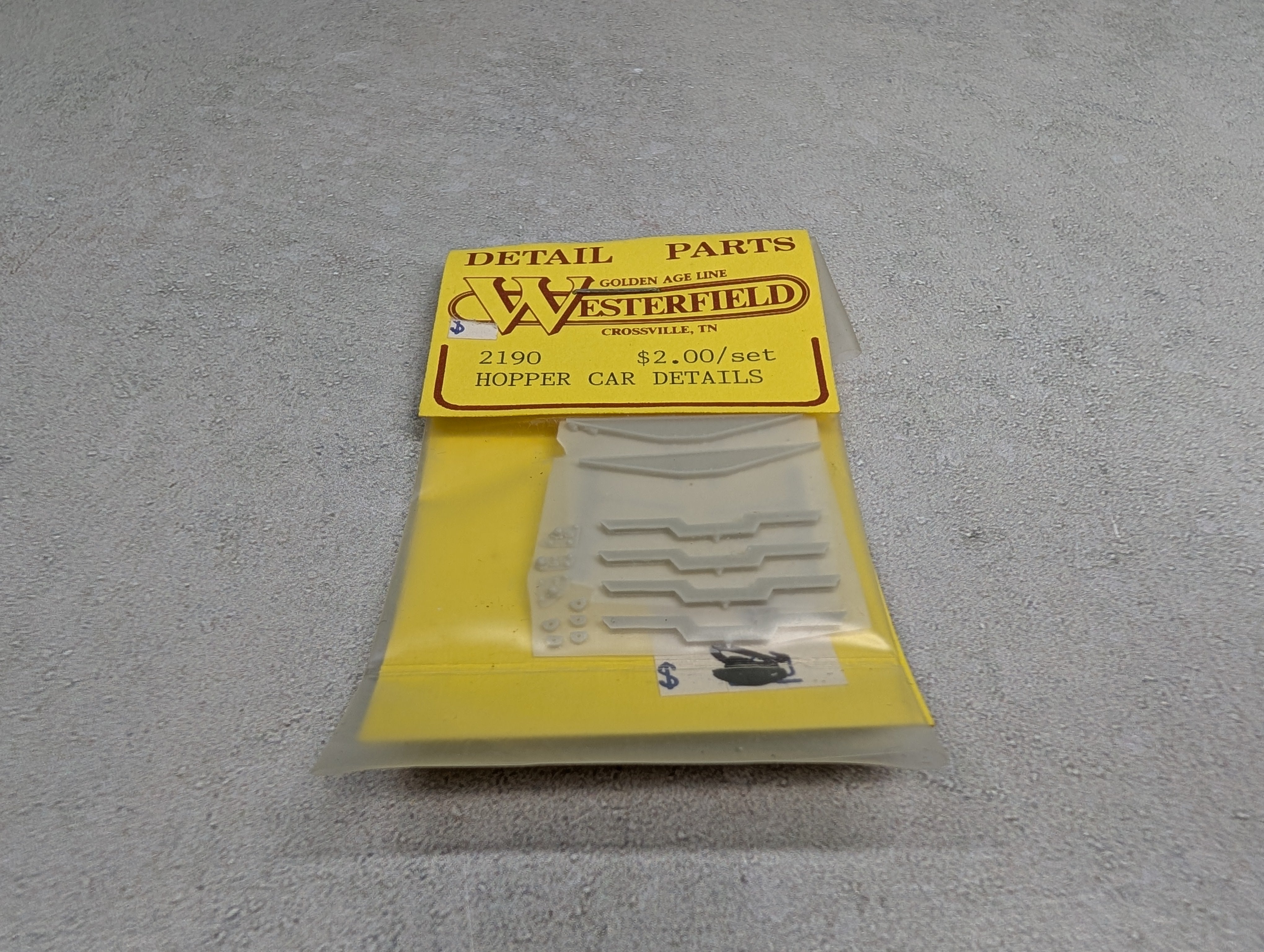 Westerfield 2190 HO Scale Hopper Car Details