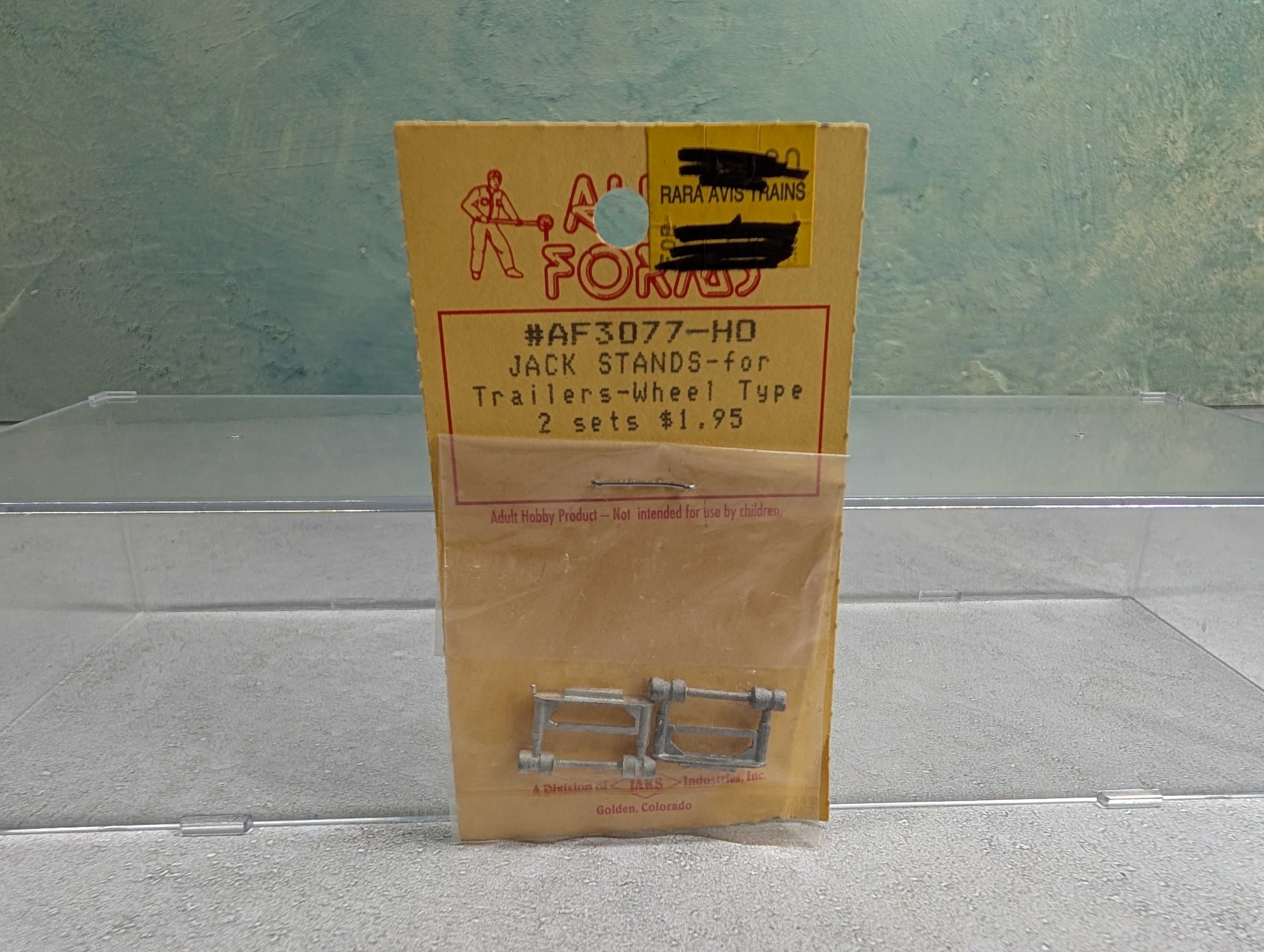 Alloy Forms 3077 HO Scale Jack Stands for Trailers, Wheel Type, Detail Parts (2 pcs)