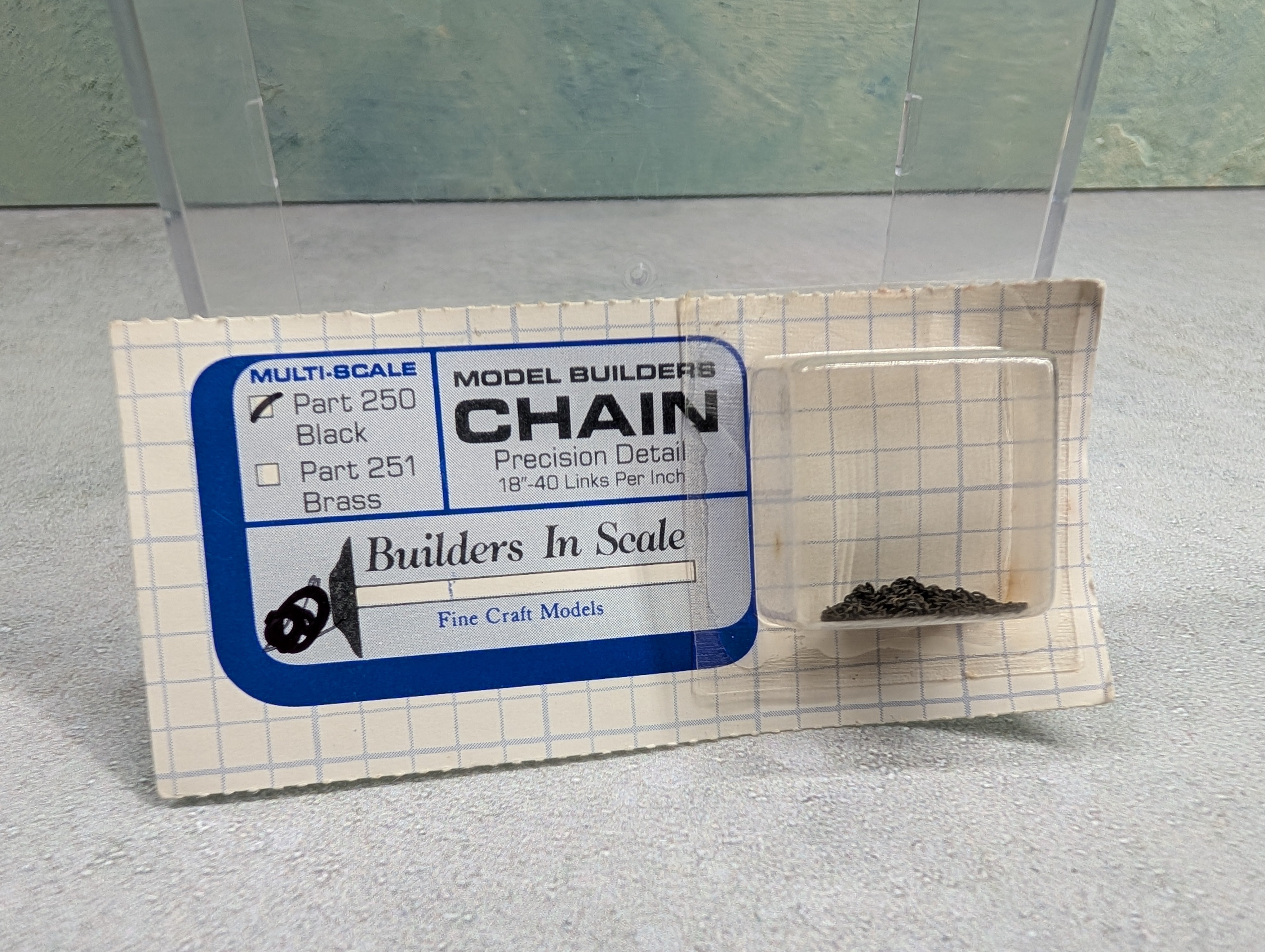 Fine Craft Models 250 HO Scale Precision Detail Black Chain