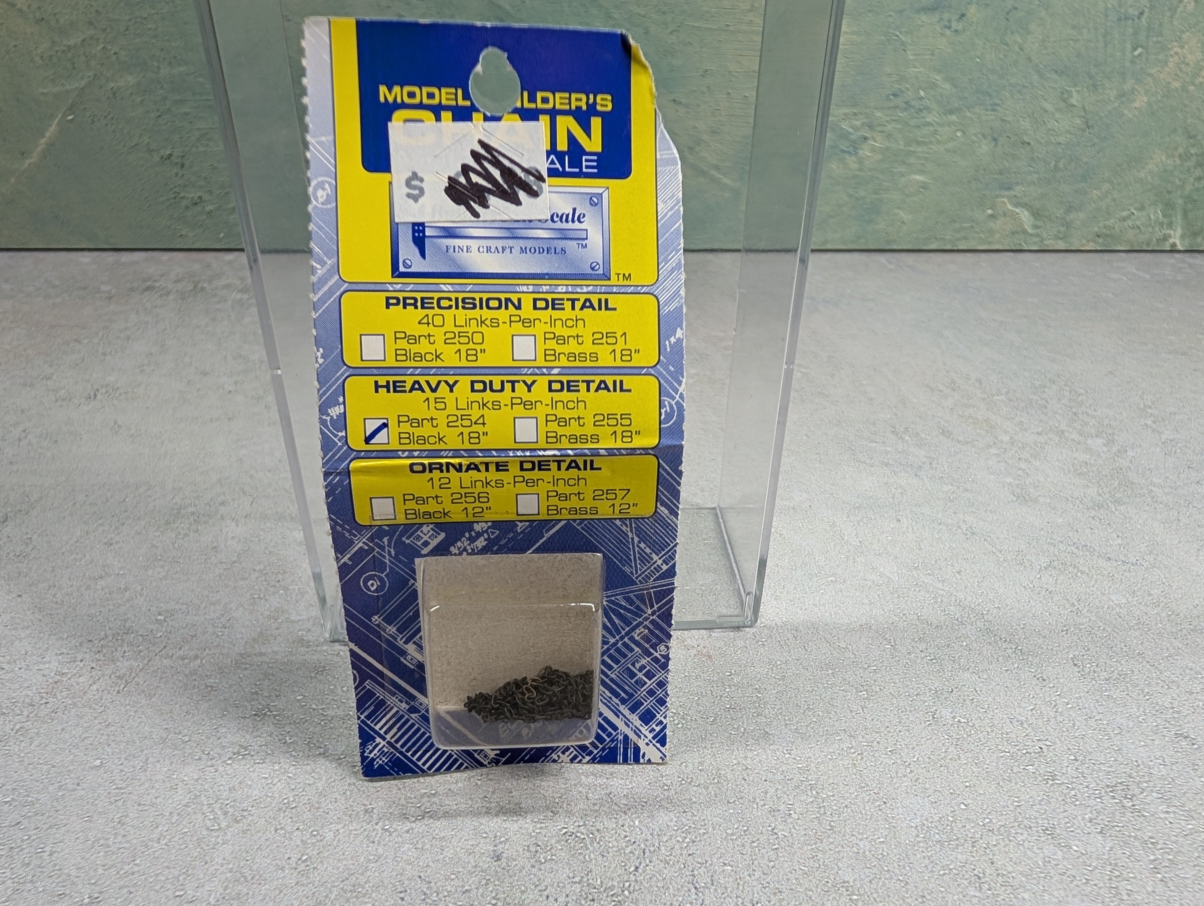 Fine Craft Models 254 HO Scale Heavy Duty Detail Black Chain