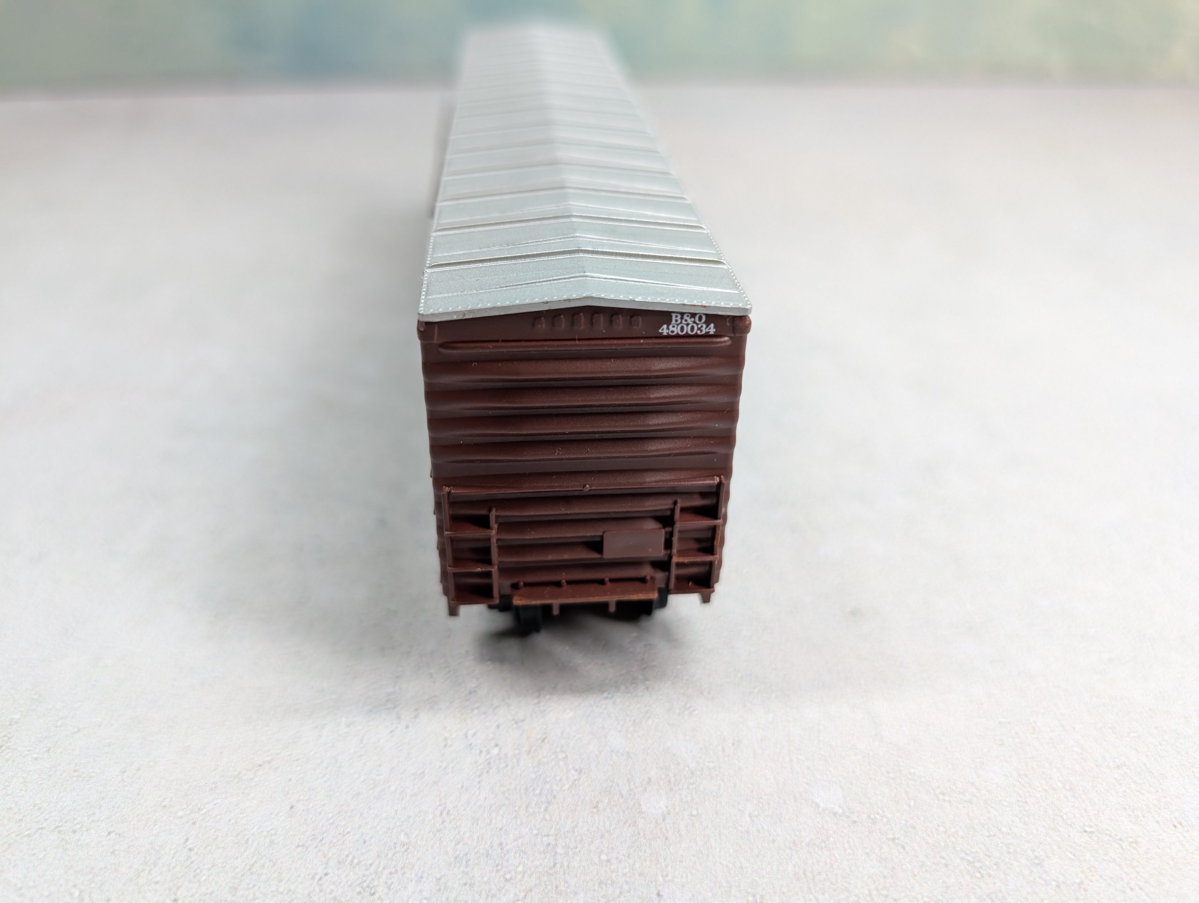USED HO Scale 50' Waffle Box Car Baltimore and Ohio B&O #480034