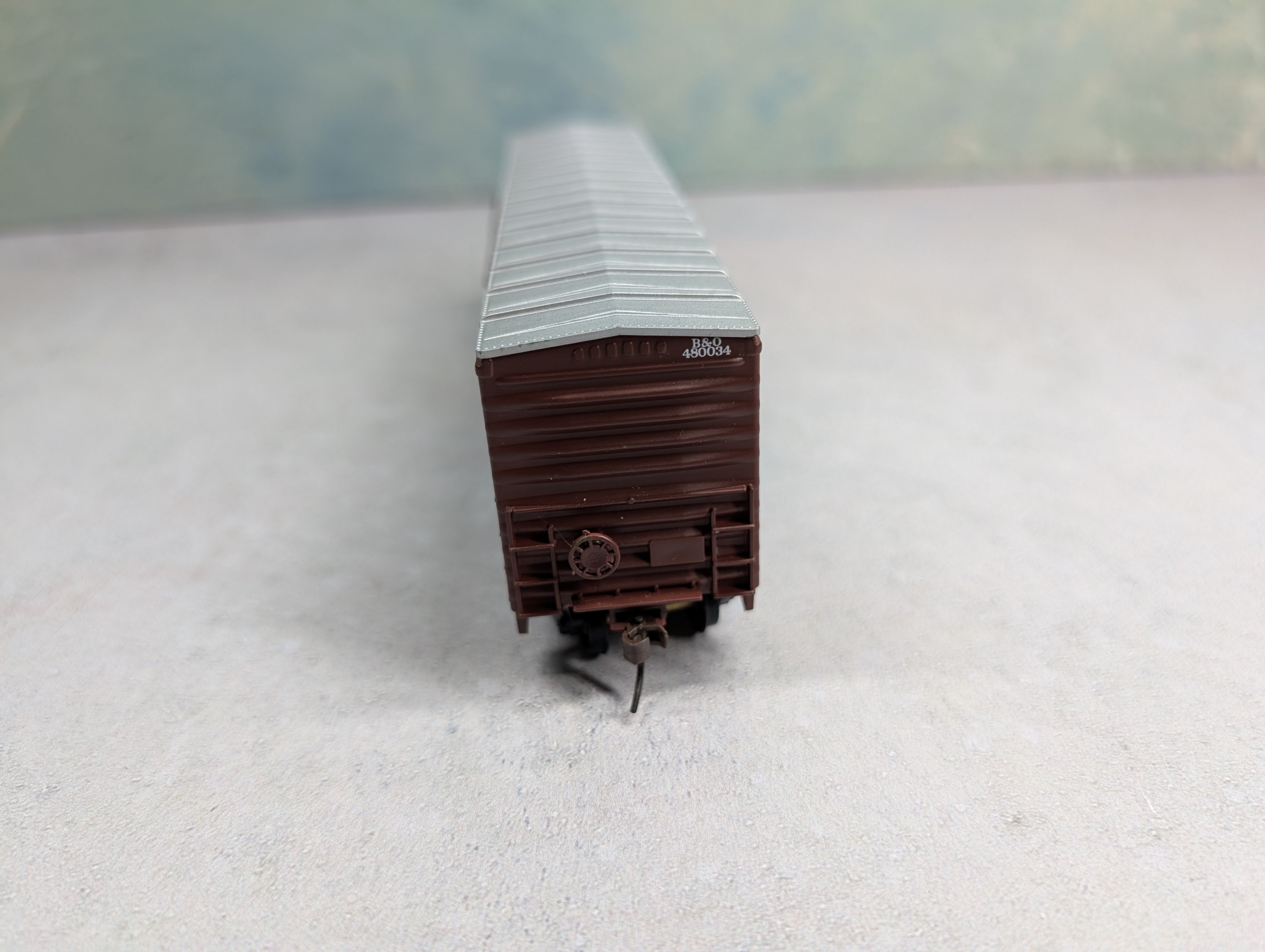 USED HO Scale 50' Waffle Box Car Baltimore and Ohio B&O #480034