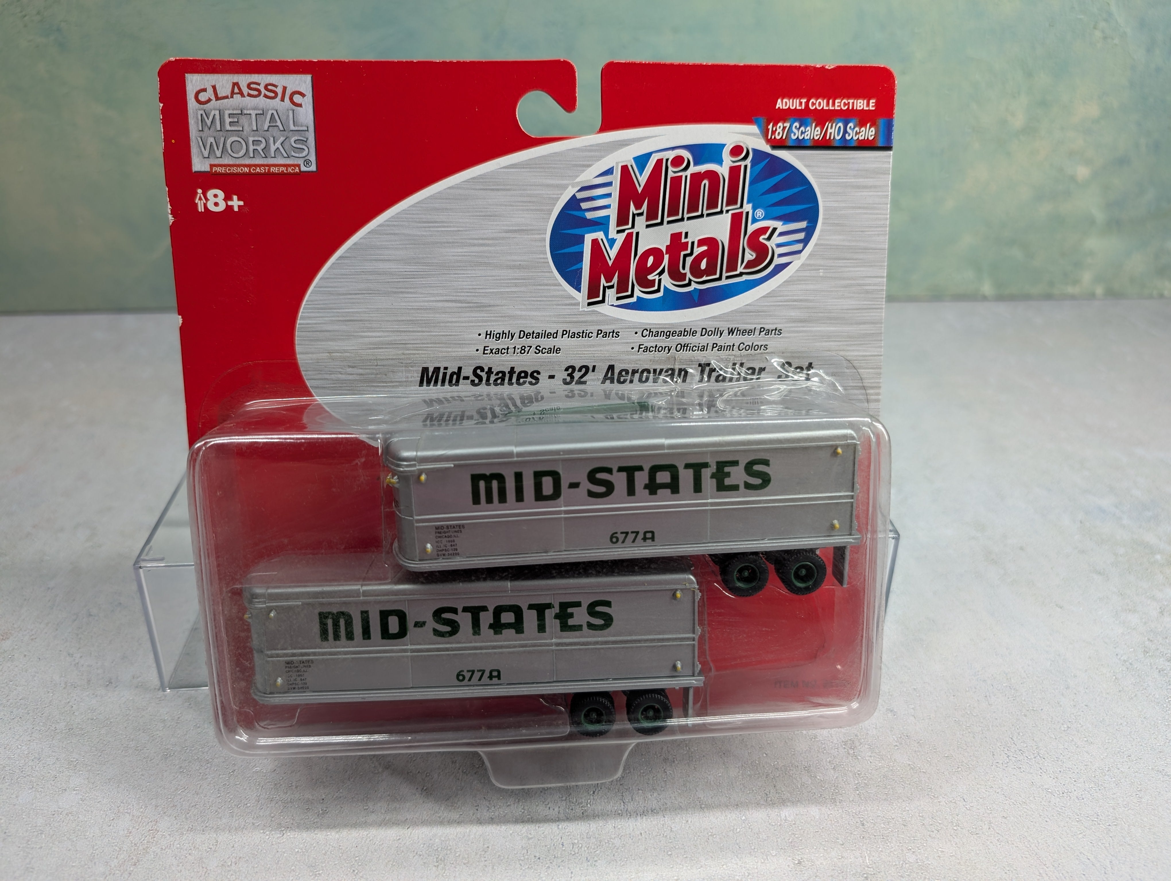 Classic Metal Works 31105 HO Scale Mid-States 32' Aerovan Trailer Set (2 pcs)