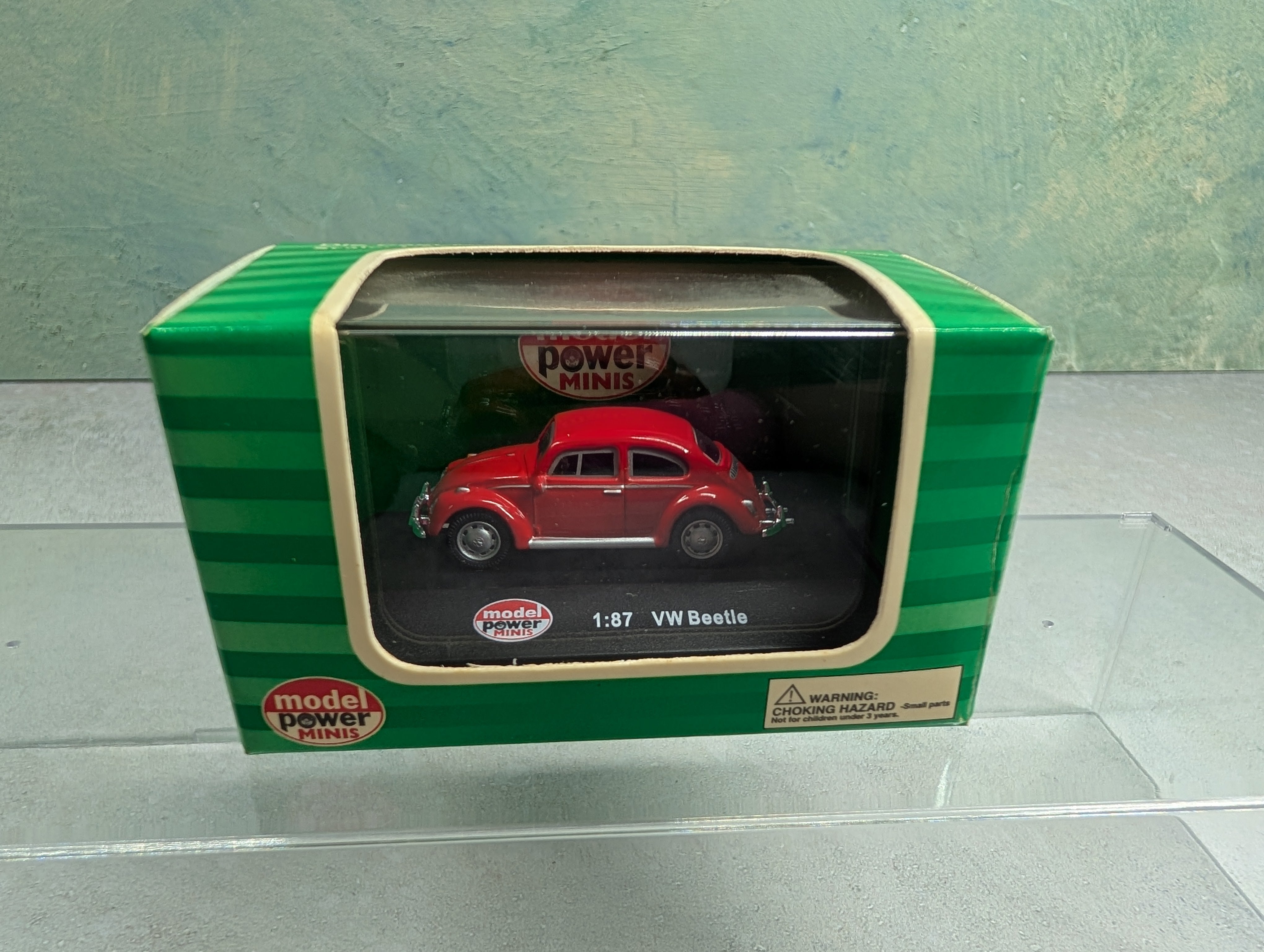 Model Power 19172 HO Scale Red VW Beetle