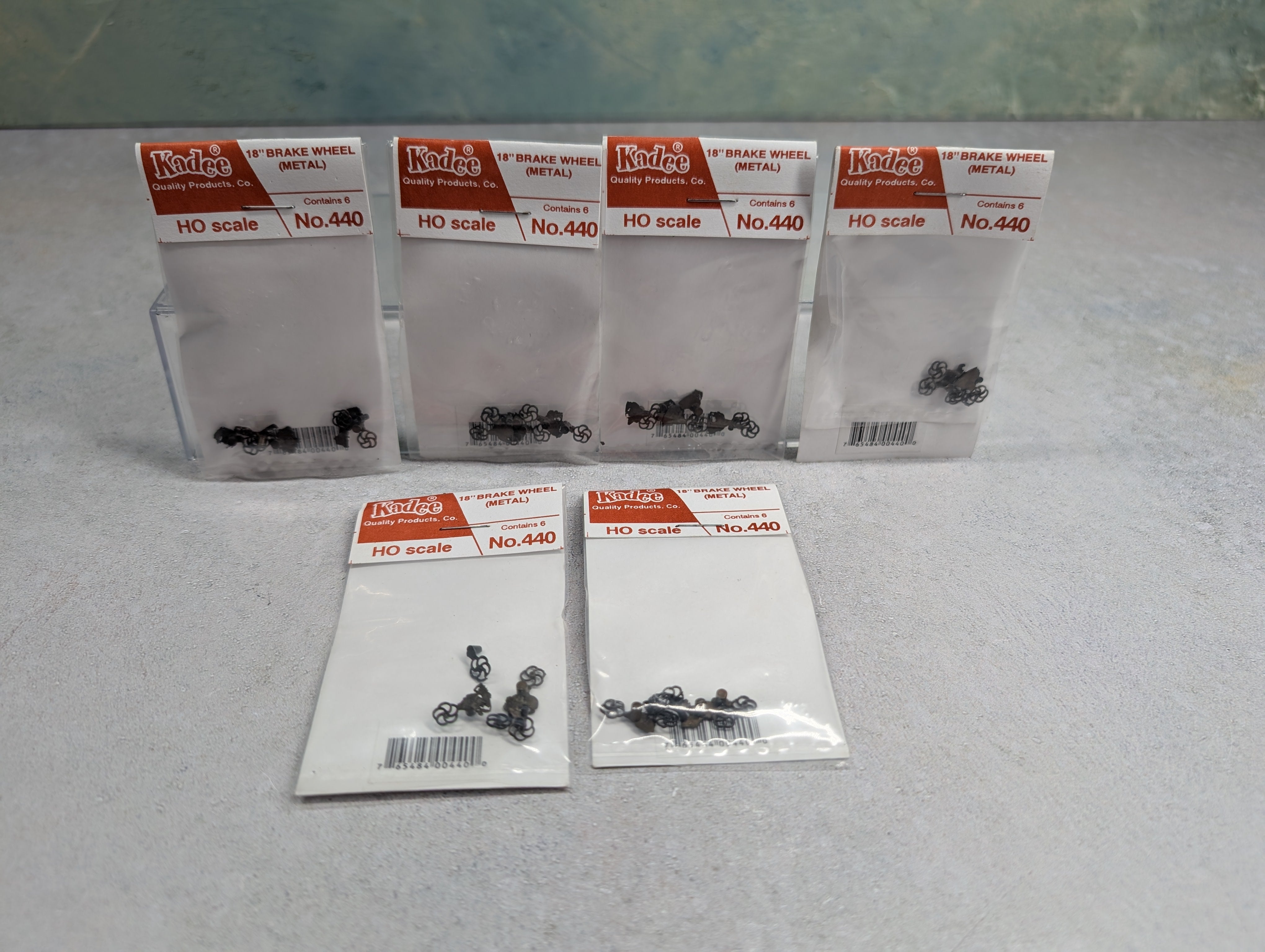 Kadee 440 HO Scale 18" Old-Time Metal Brake Wheels (6 pcs)