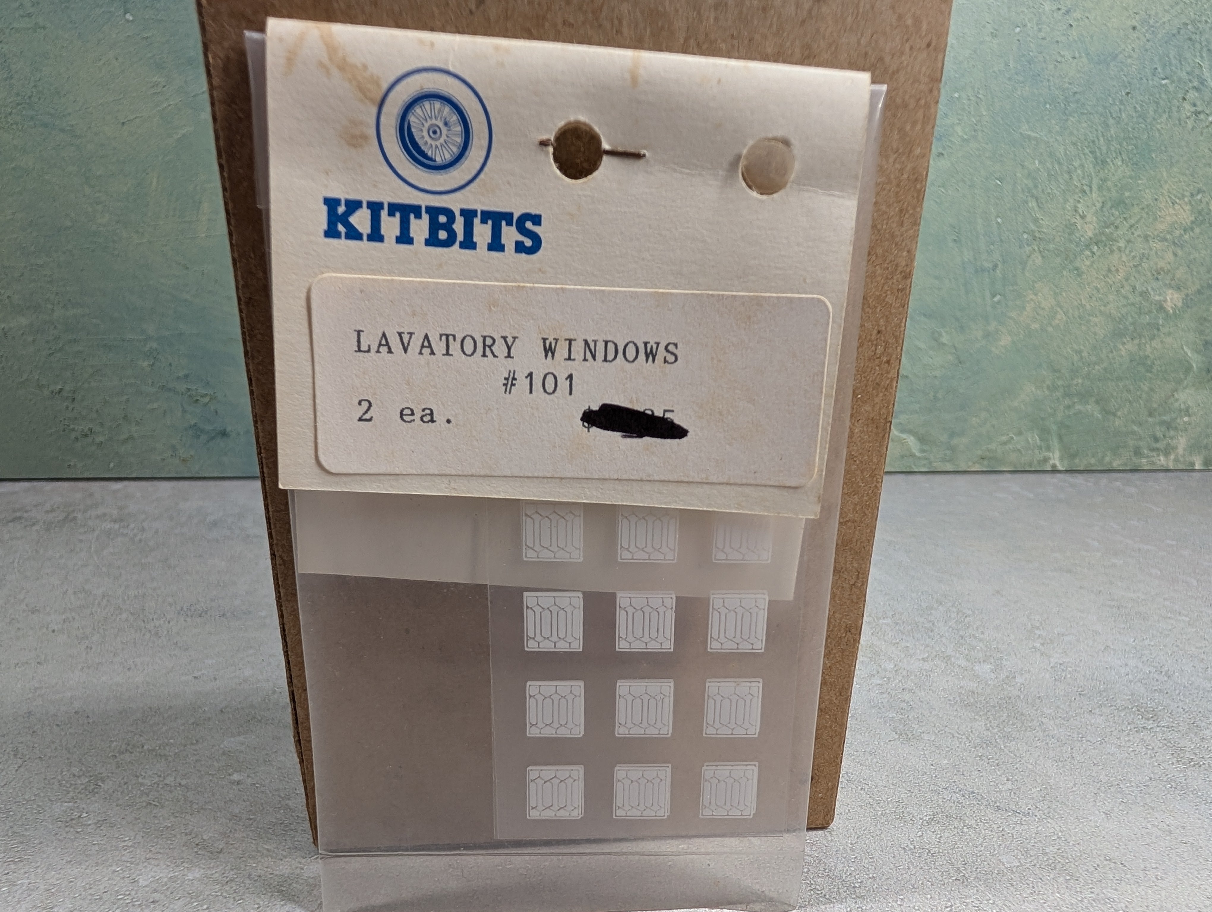 KITBITS 101 HO Scale Lavatory Window Sheets