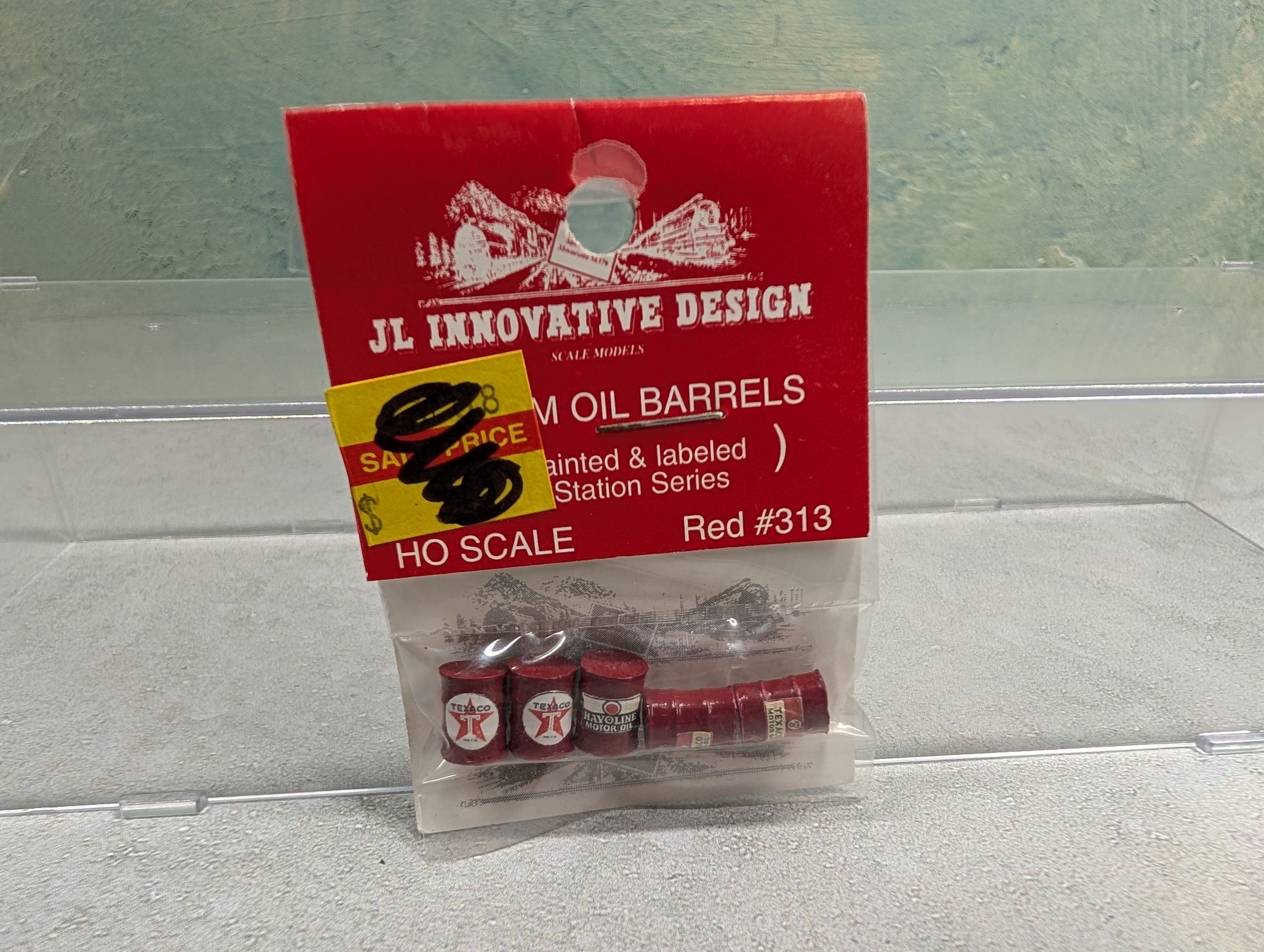 JL Innovative 313 HO Scale Texaco Oil Barrels (5 pcs)