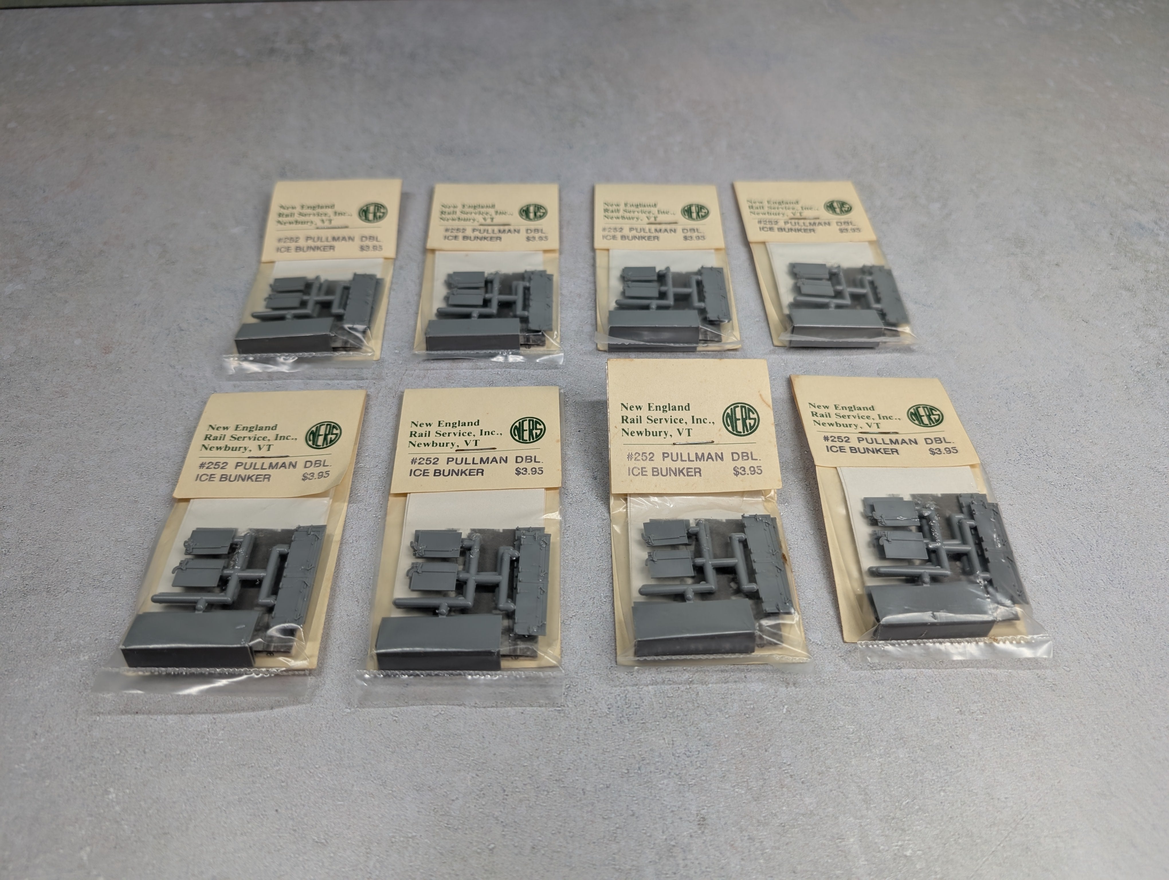New England Rail Service 252 HO Scale Pullman DBL Ice Bunker Detail Parts (8 pcs)