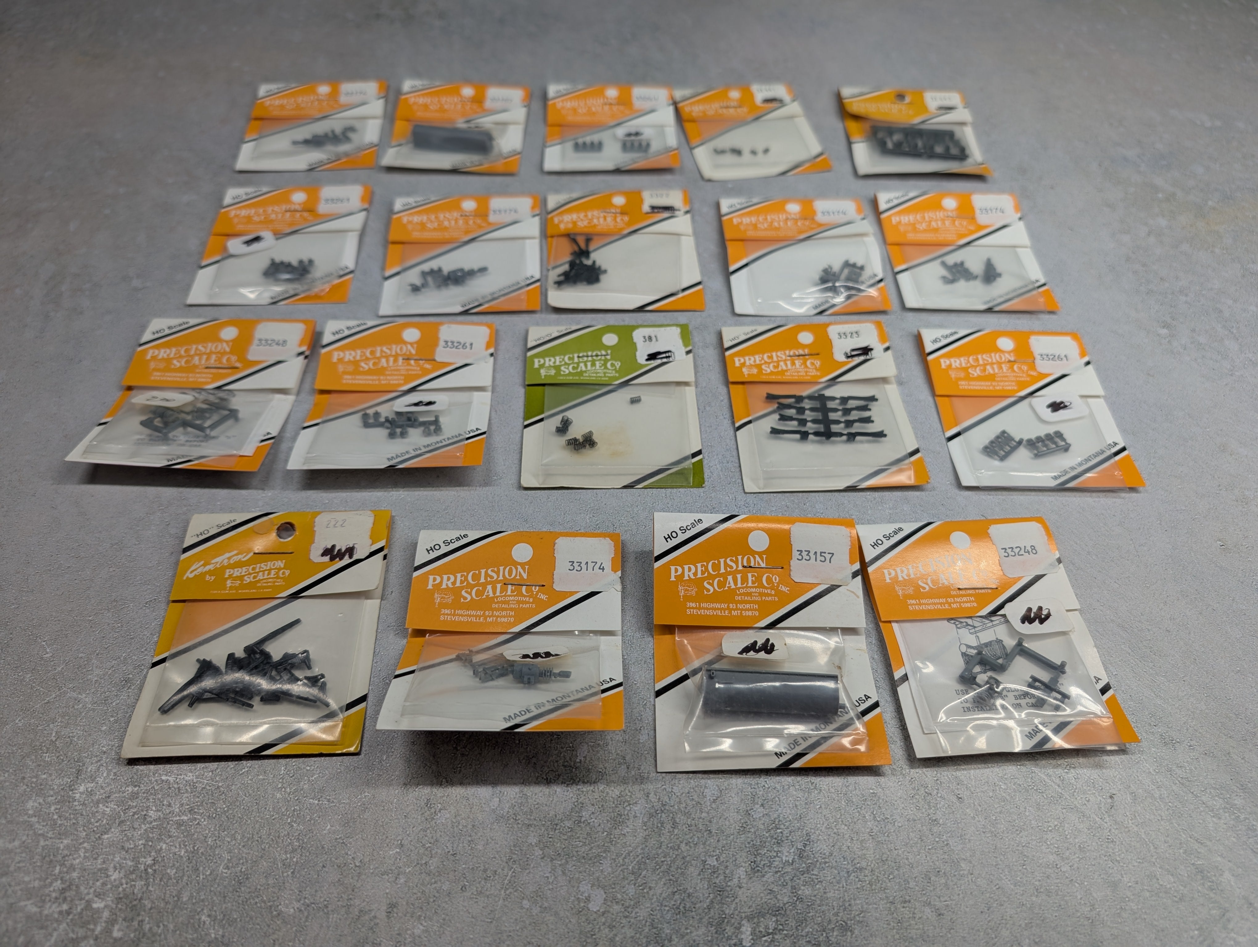 Precision Scale Co HO Scale Large Lot of Detail Parts Generator, Transfer Drive, Brake Hangers + more (19 pcs)