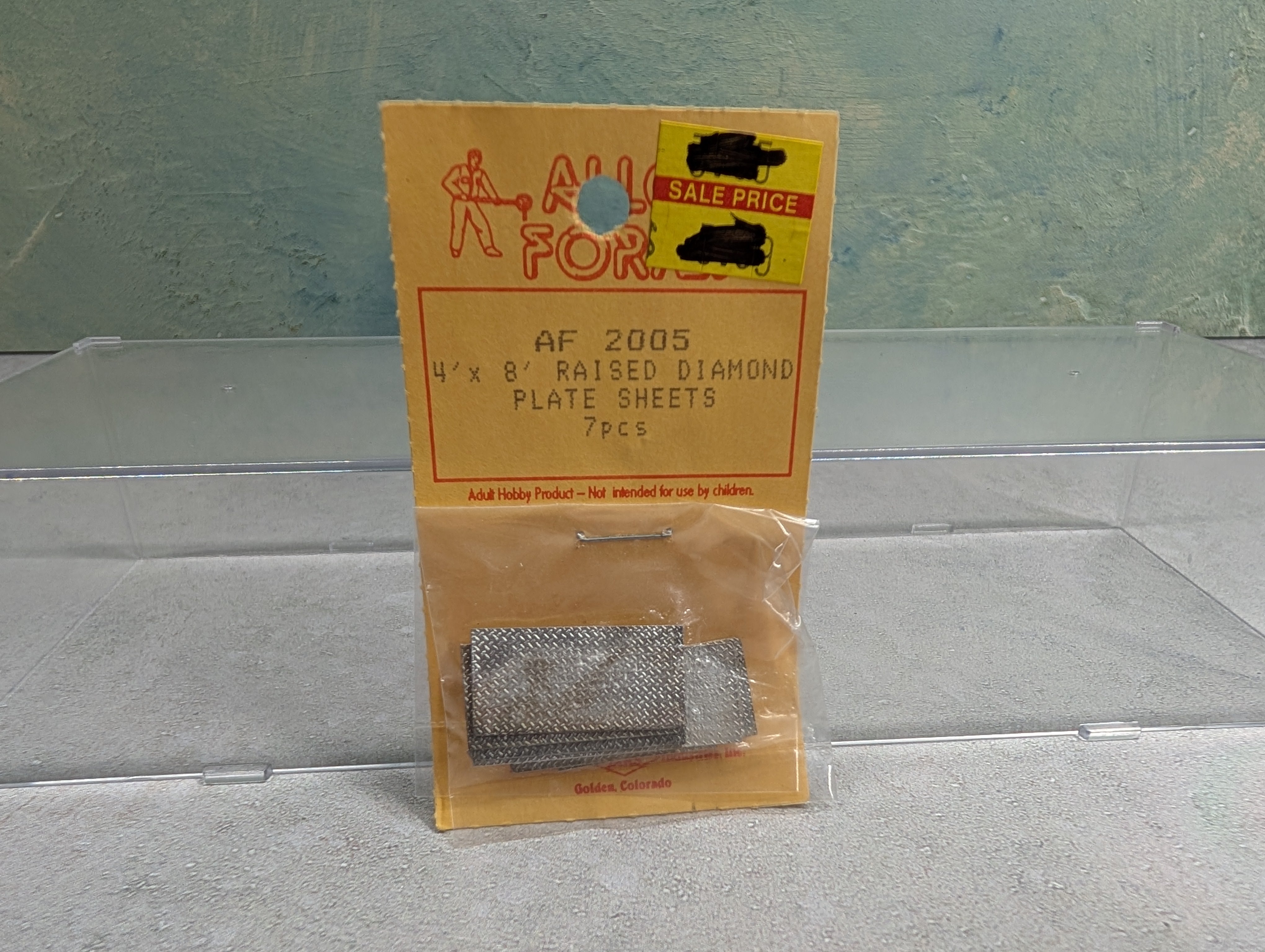 Alloy Forms AF2005 HO Scale 4' x 8' Raised Diamond Plate Sheets (7 pcs)