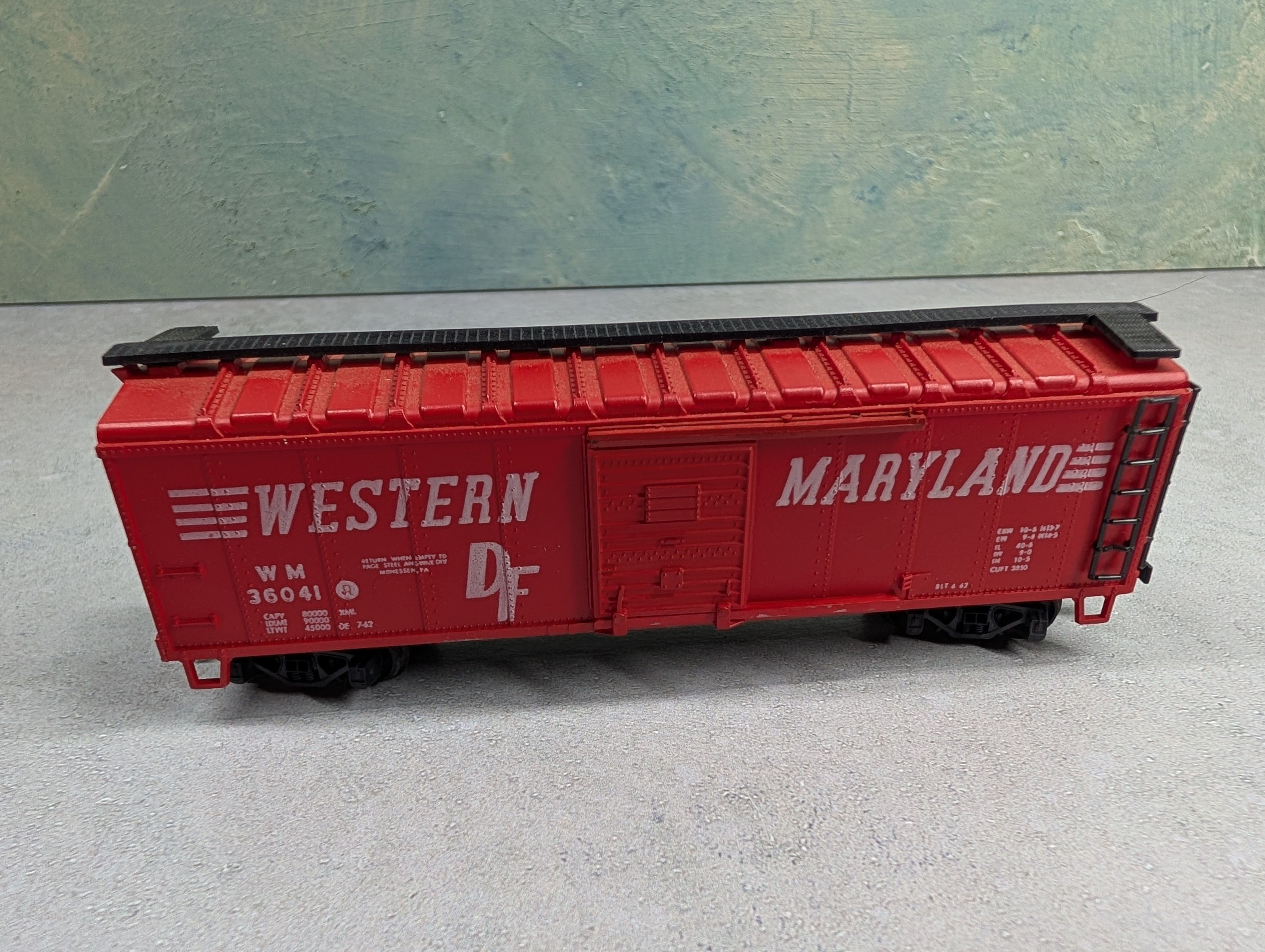 USED AHM HO Scale 40' Box Car Western Maryland WM #36041