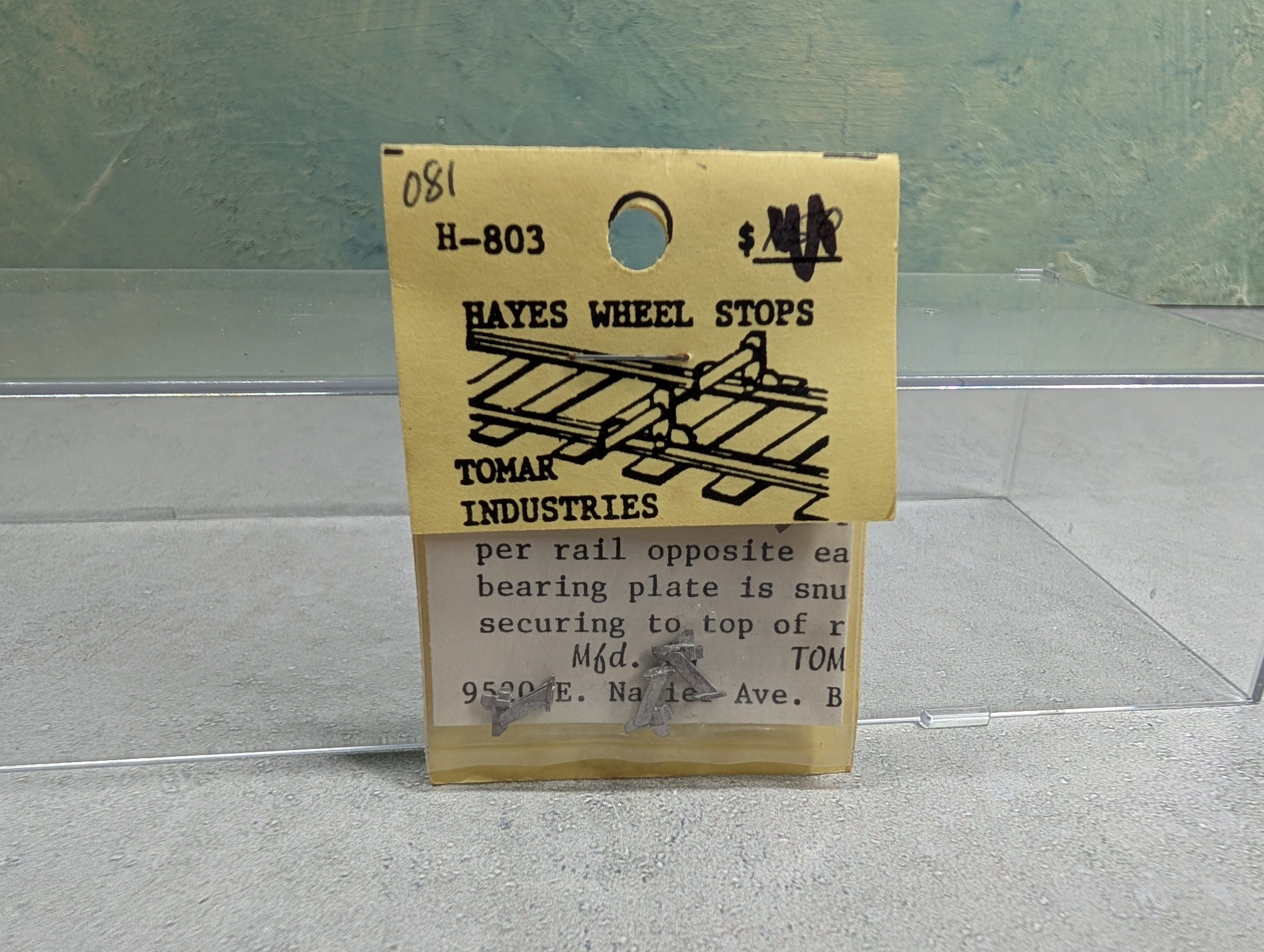 Tomar Industries H803 HO Scale Hayes Wheel Stops, Metal Detail Parts (4 pcs)