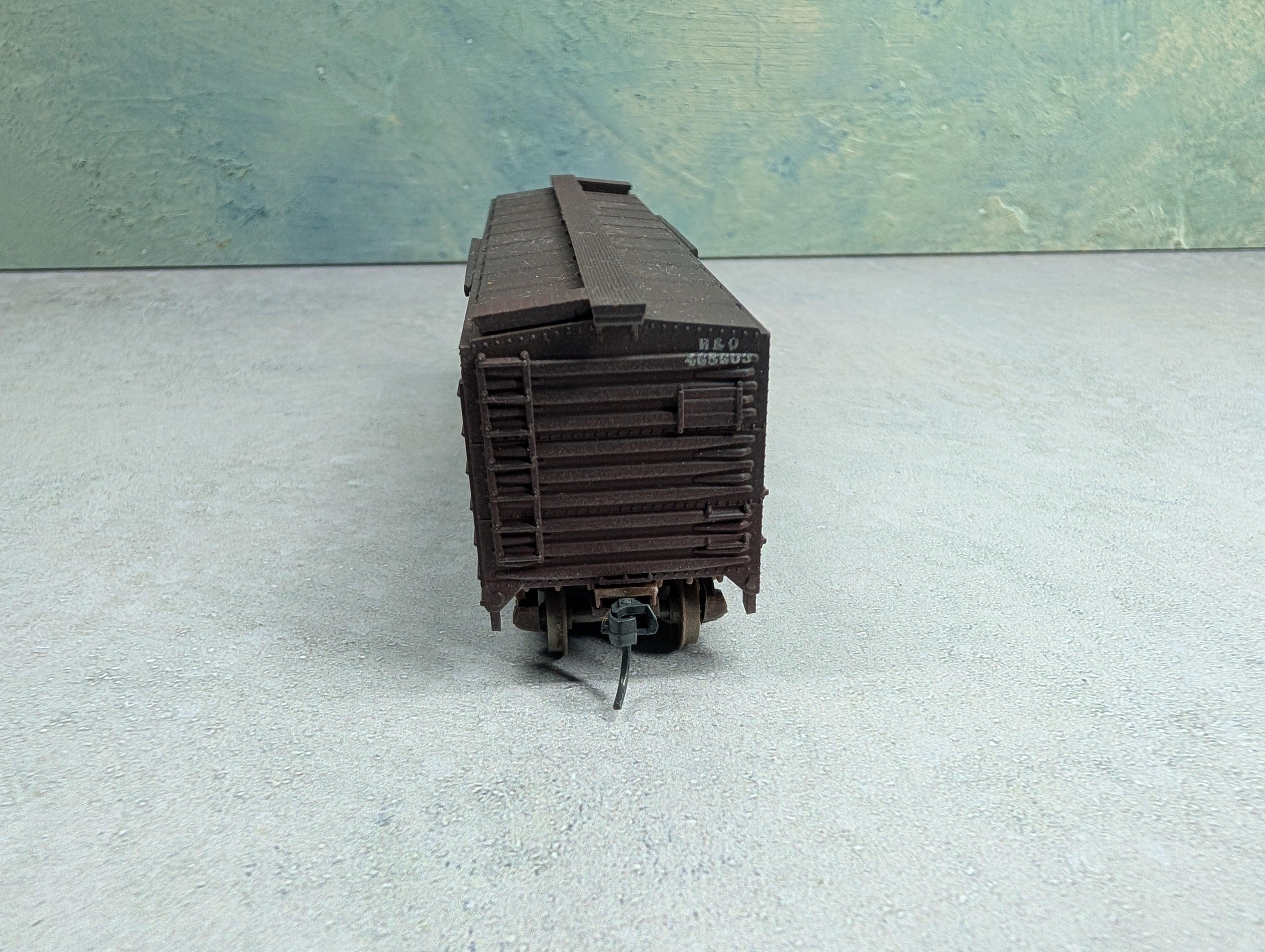 USED TRAIN MINIATURE HO Scale 40' Box Car Baltimore and Ohio B&O #465603 Weathered