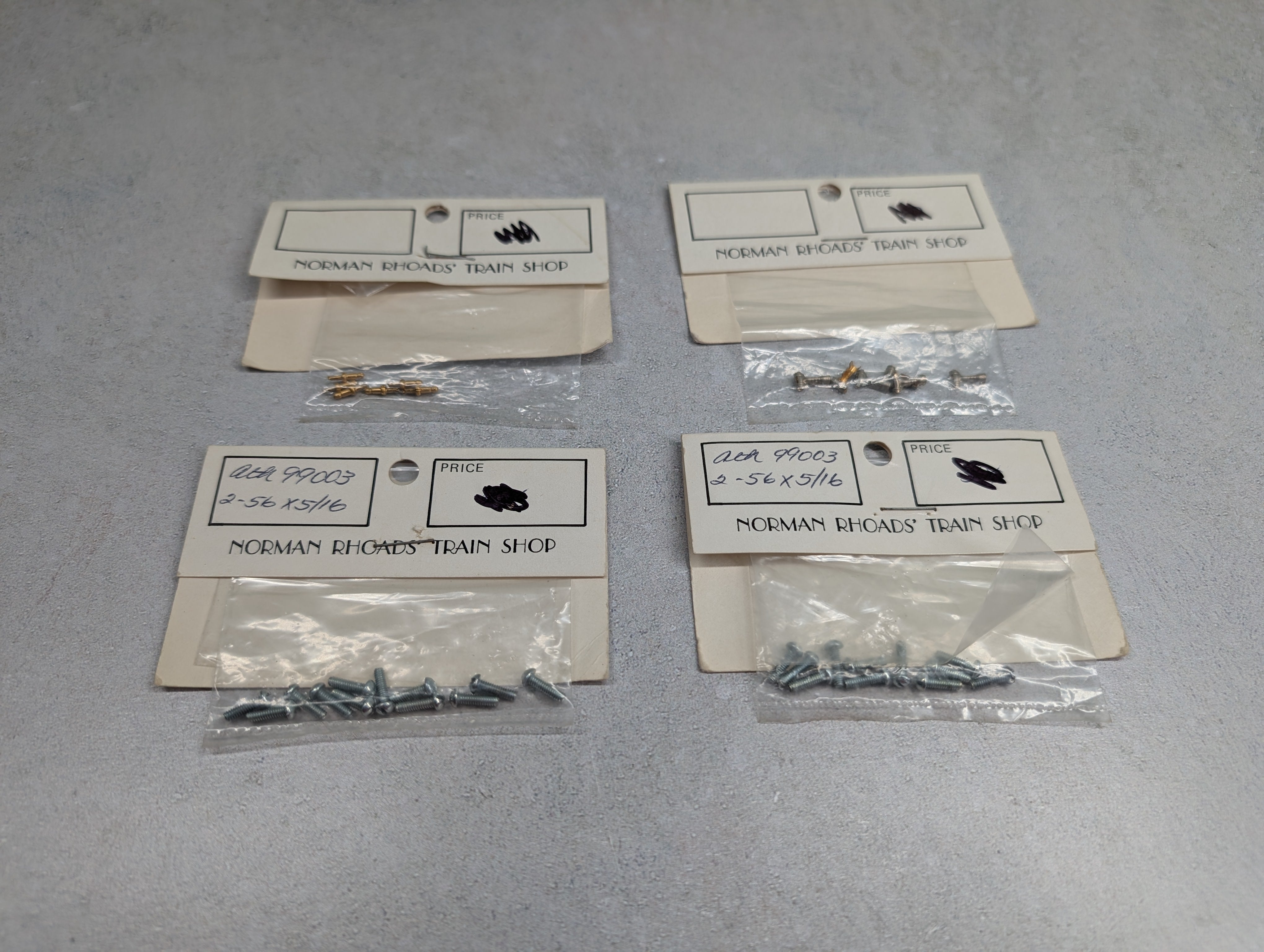 Norman Rhoads HO Scale Lot of Screws and other Metal Detail Parts