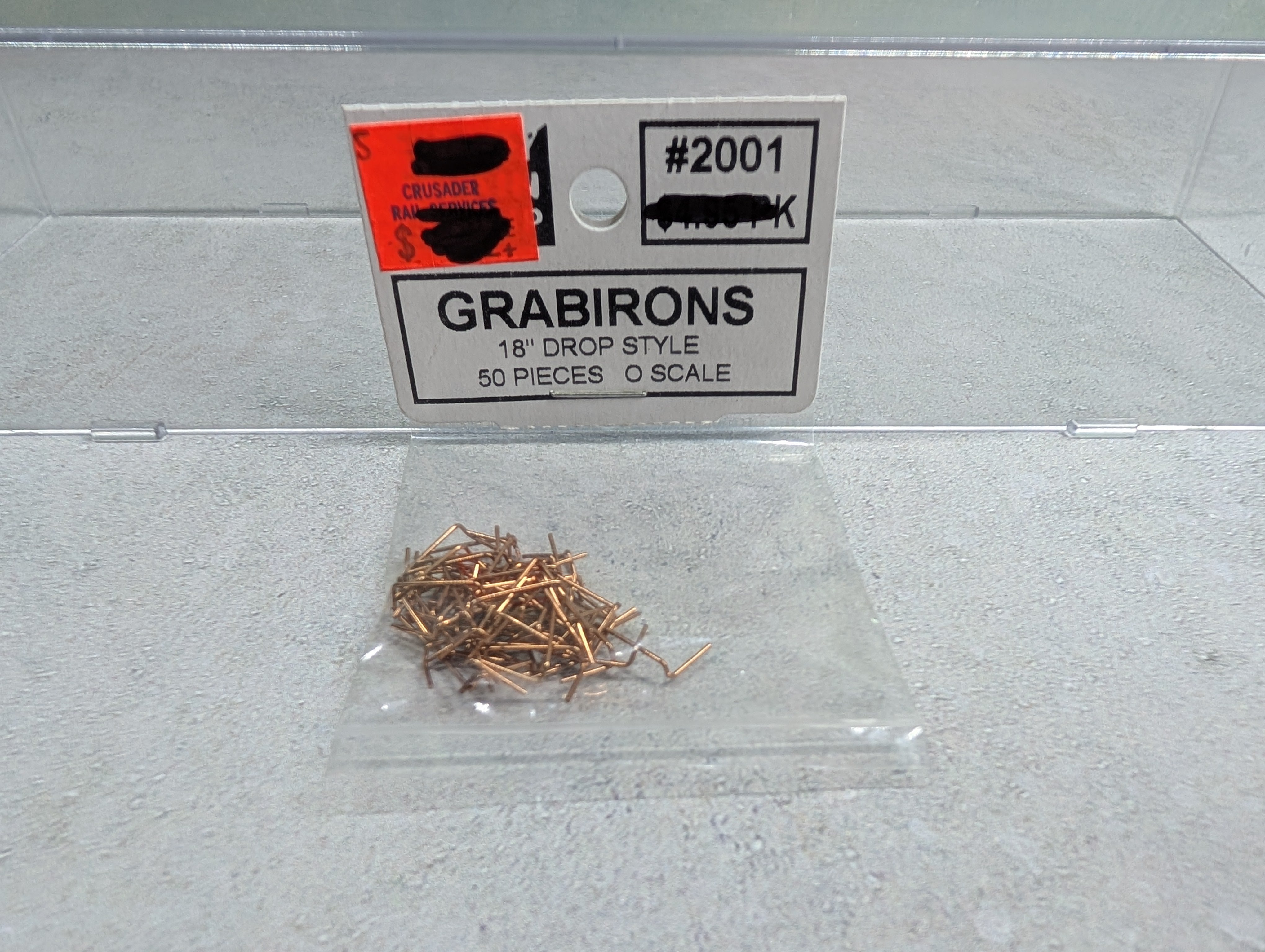 Tichy Train Group 2001 O Grabirons 18" Drop Style (50 pcs)