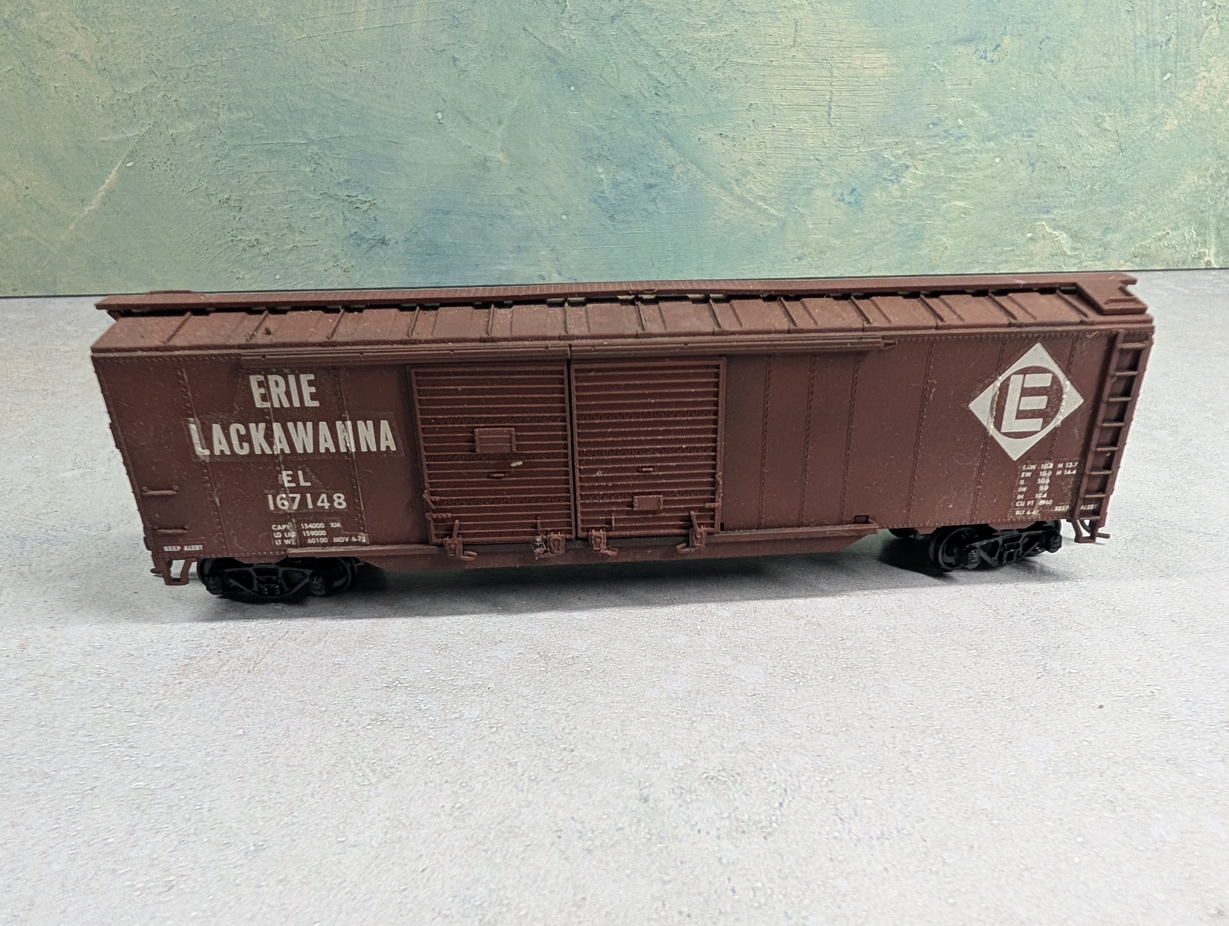 USED Athearn HO Scale 50' DD Box Car Erie Lackawanna EL #167148 Decal