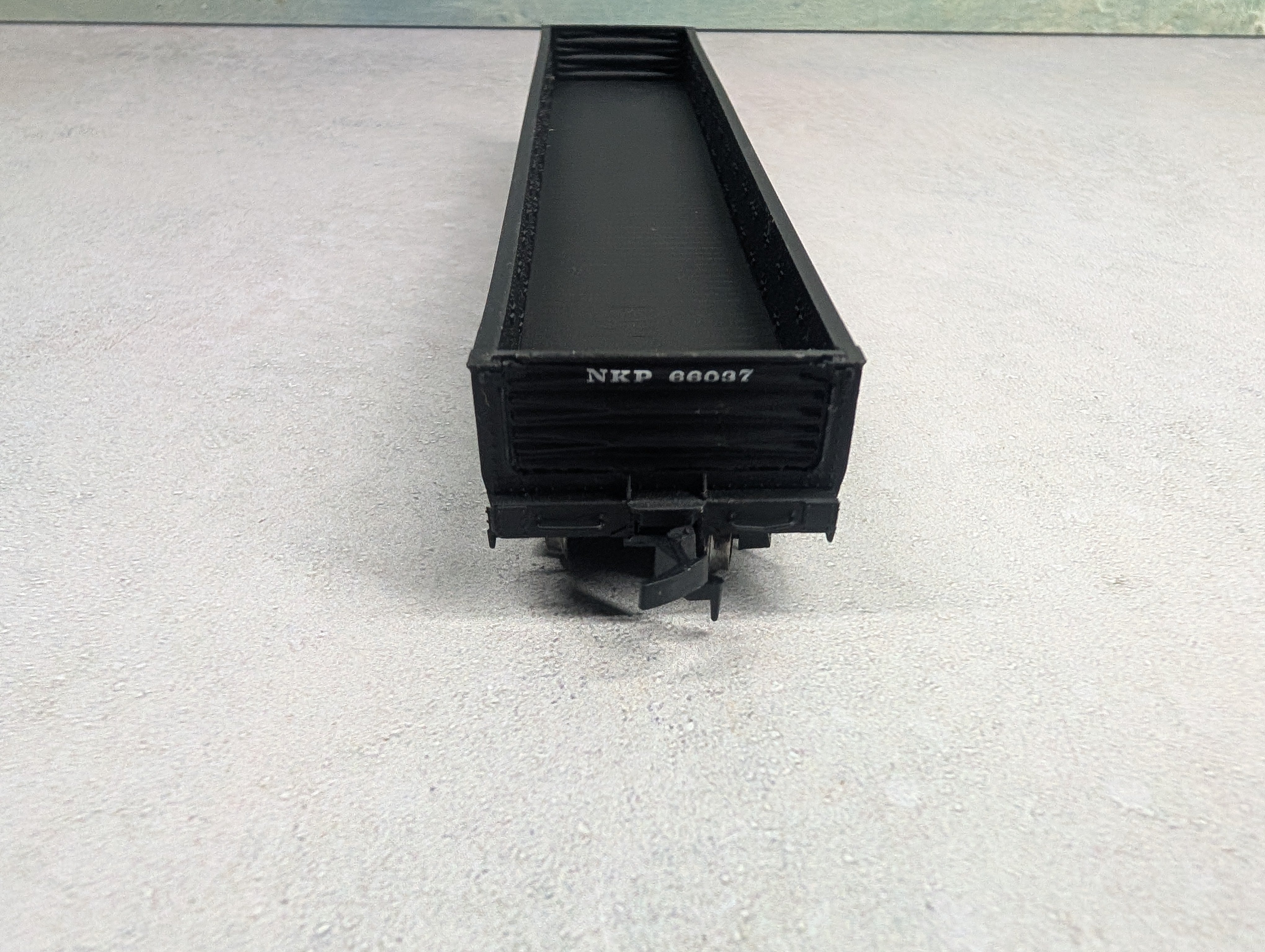 USED Life-Like HO Scale 52'6" Drop End Mill Gondola, Proto 2000 Nickel Plate Road NKP #66037