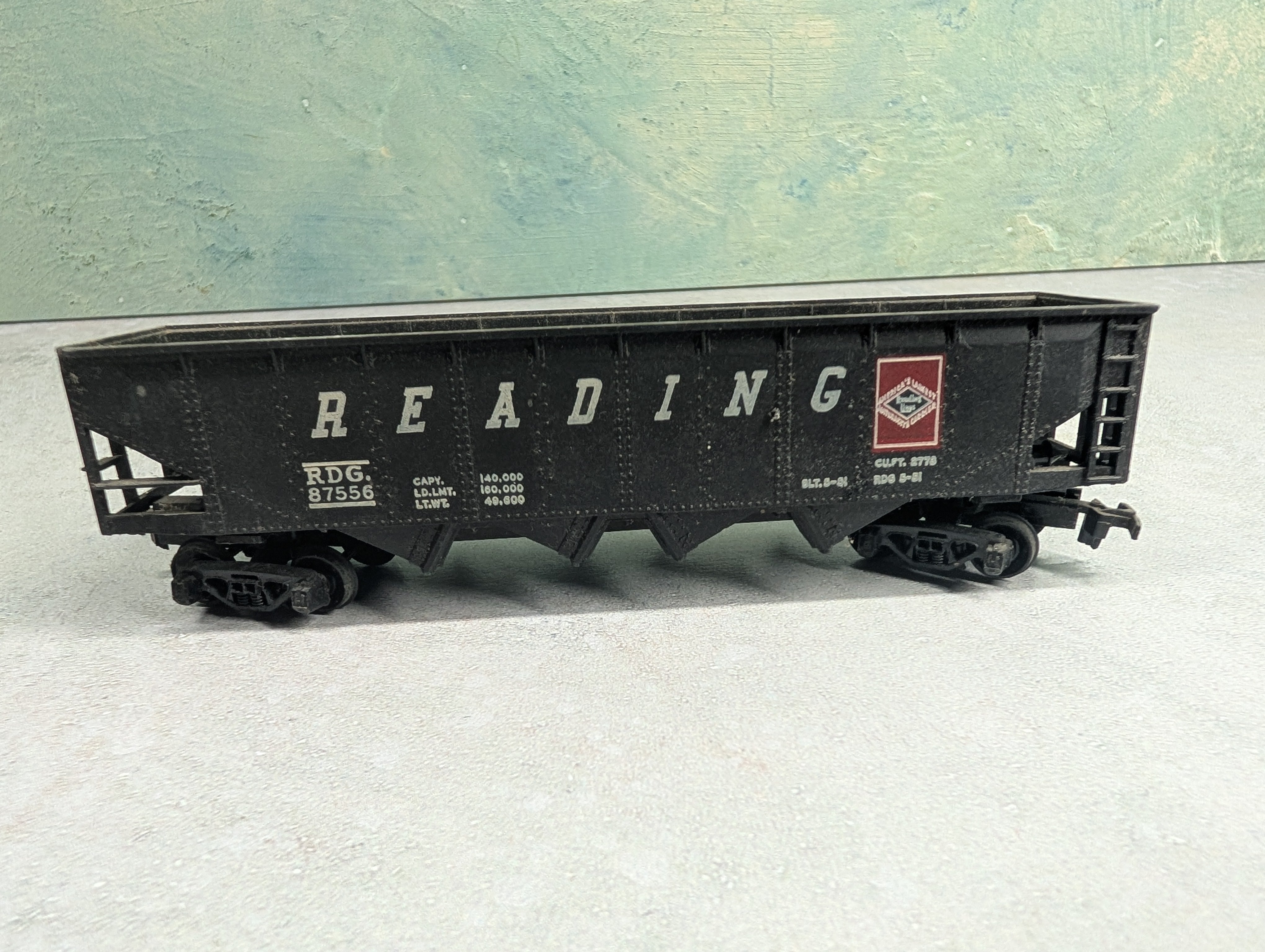USED Tyco HO Scale Open Hopper Reading RDG #87556 Rough