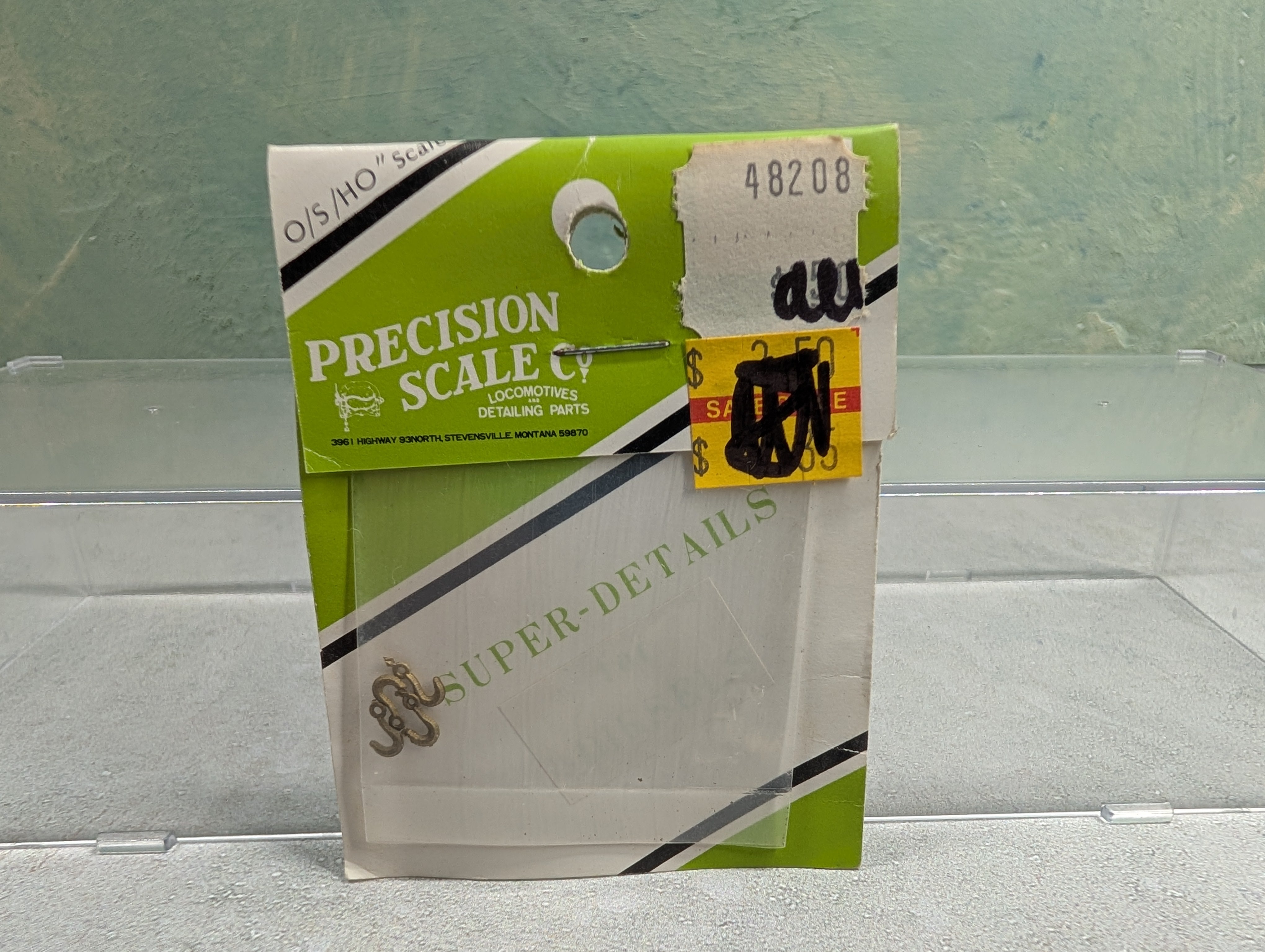 Precision Scale Co 48208 HO Scale Hooks, Detail Parts (4 pcs)