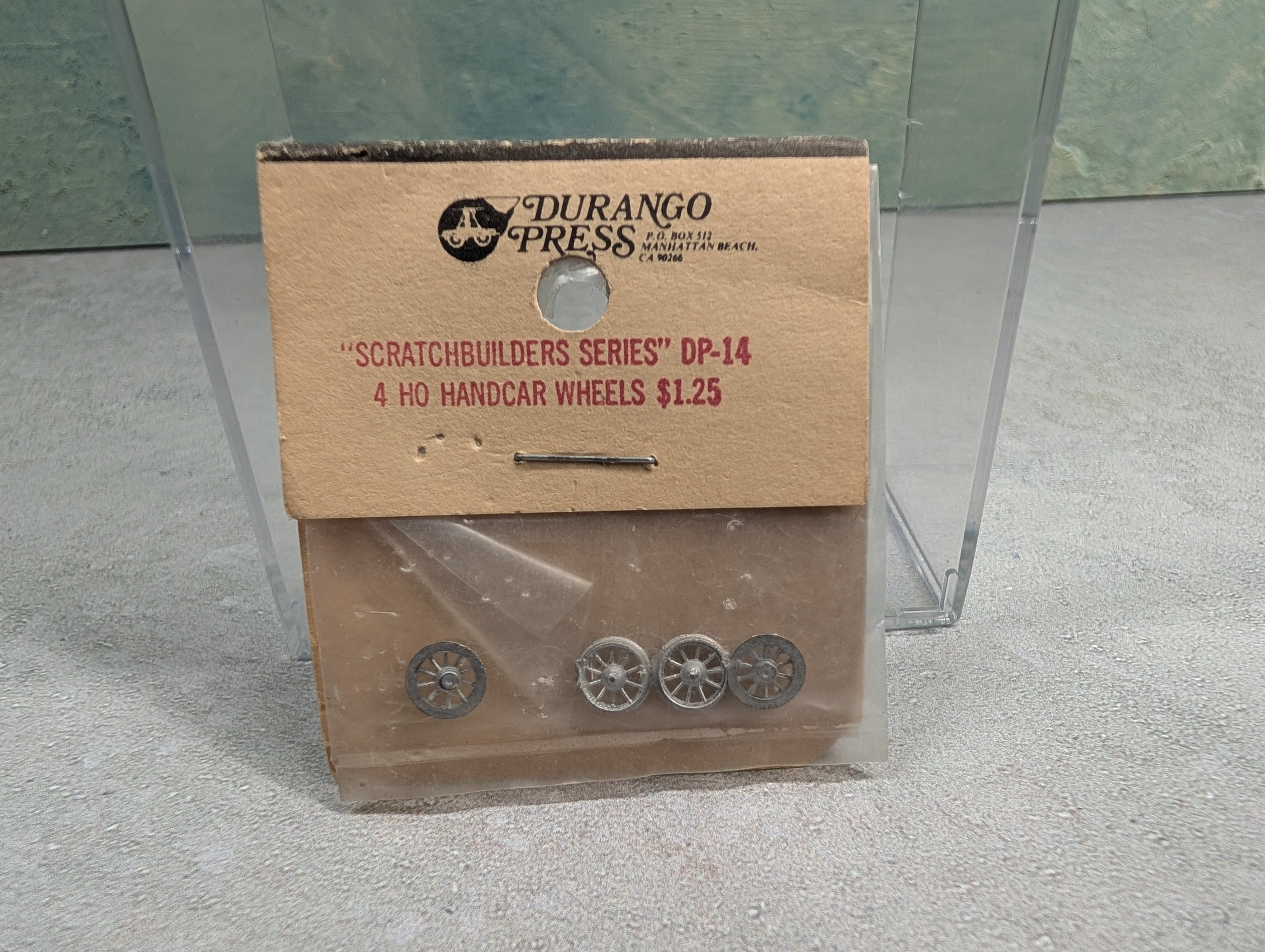 Durango Press DP14 HO Scale Handcar Wheels, Metal Scratchbuilders Series (4 pcs)