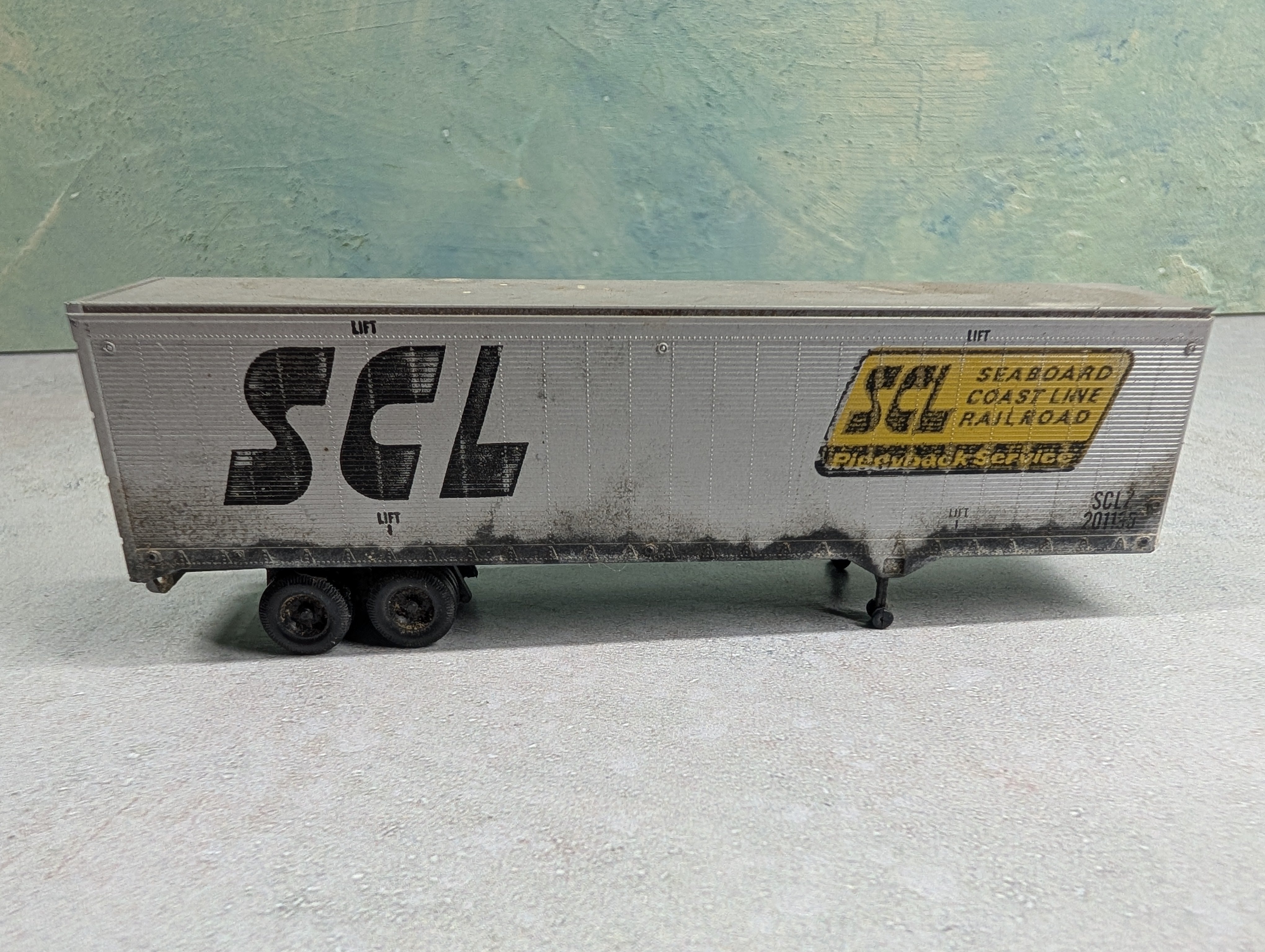 USED HO Scale 40' Trailer Seaboard Coast Line SCLZ #201195 Weathered