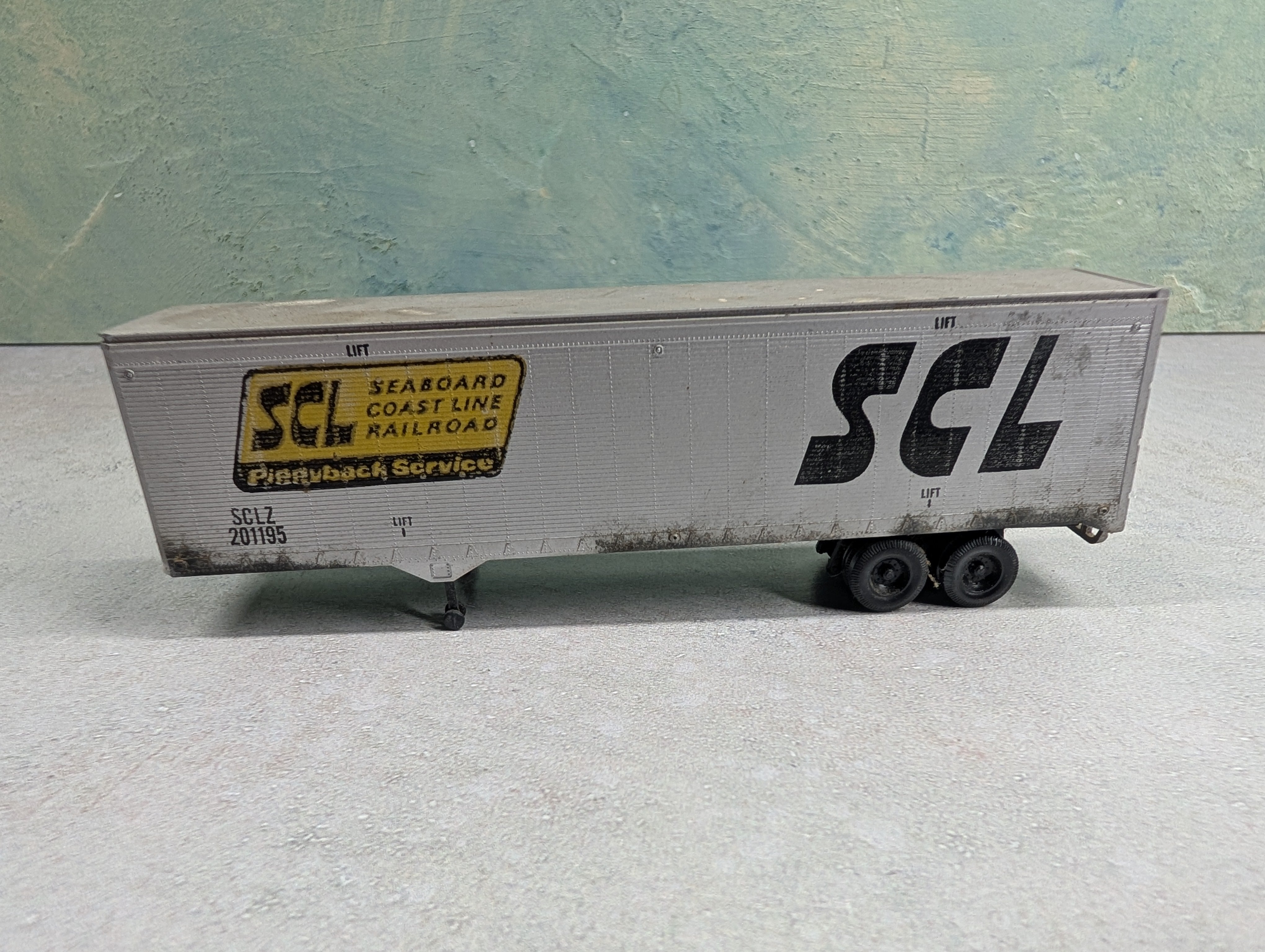 USED HO Scale 40' Trailer Seaboard Coast Line SCLZ #201195 Weathered