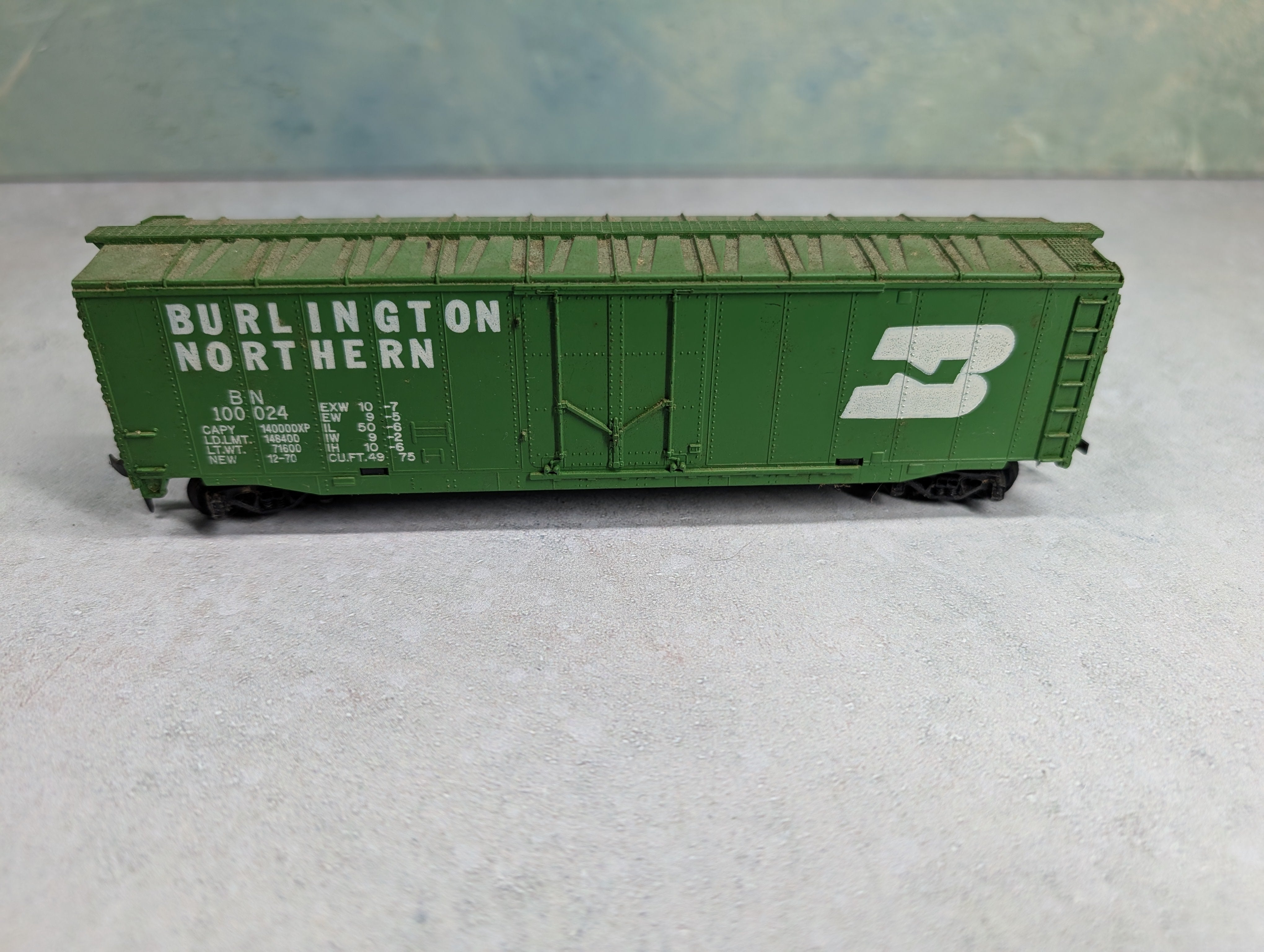 USED Tyco HO Scale 50' Box Car Burlington Northern BN #100024