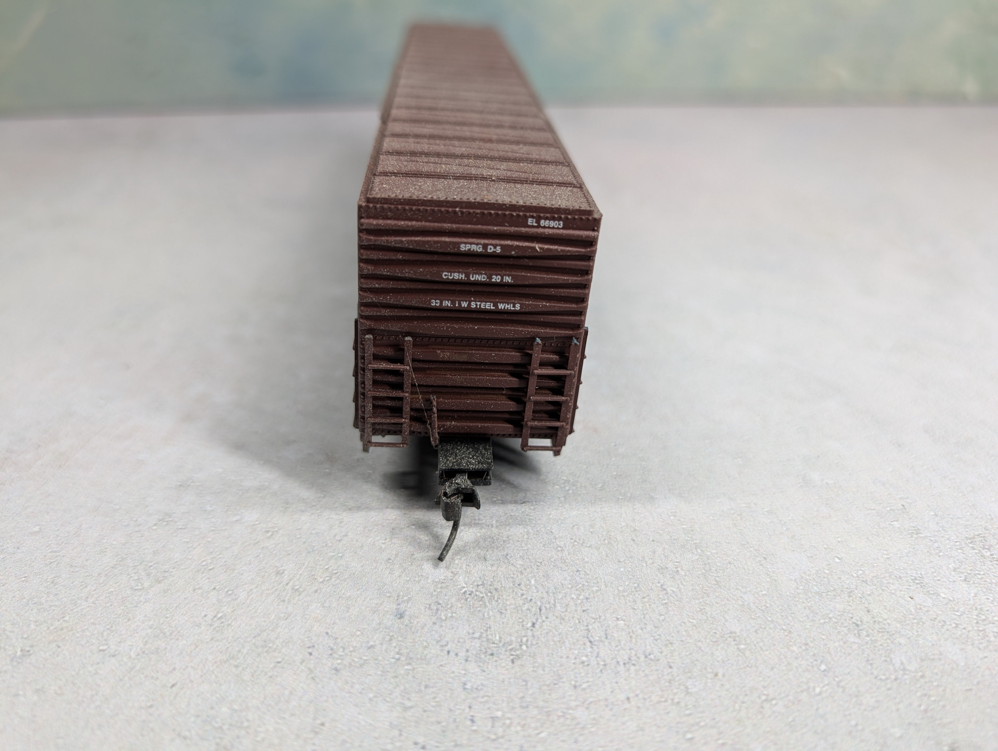 USED Con-Cor HO Scale 60' Box Car Erie Lackawanna EL #66903 Weathered