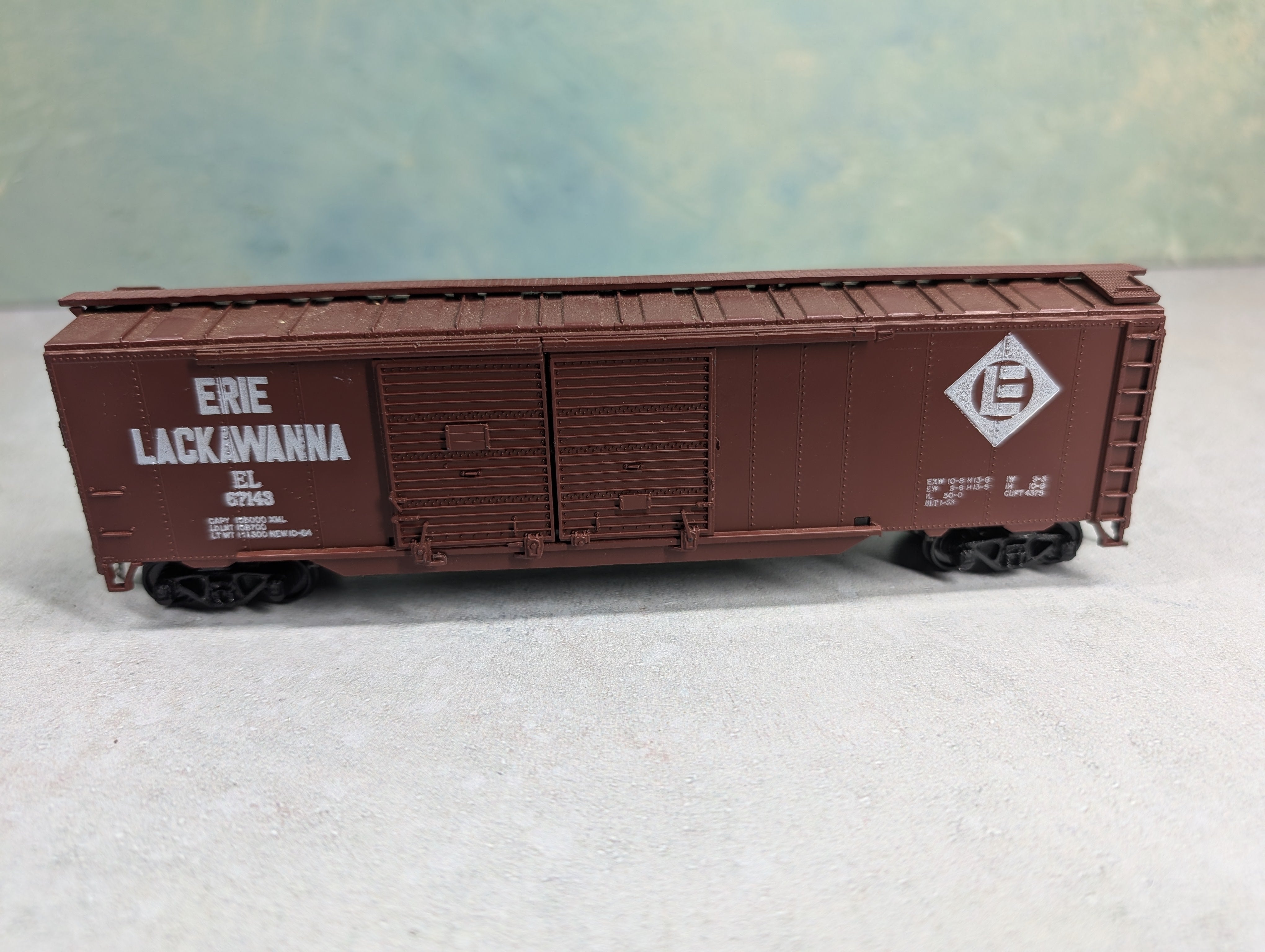 USED Athearn HO Scale 50' DD Box Car Erie Lackawanna EL #67143