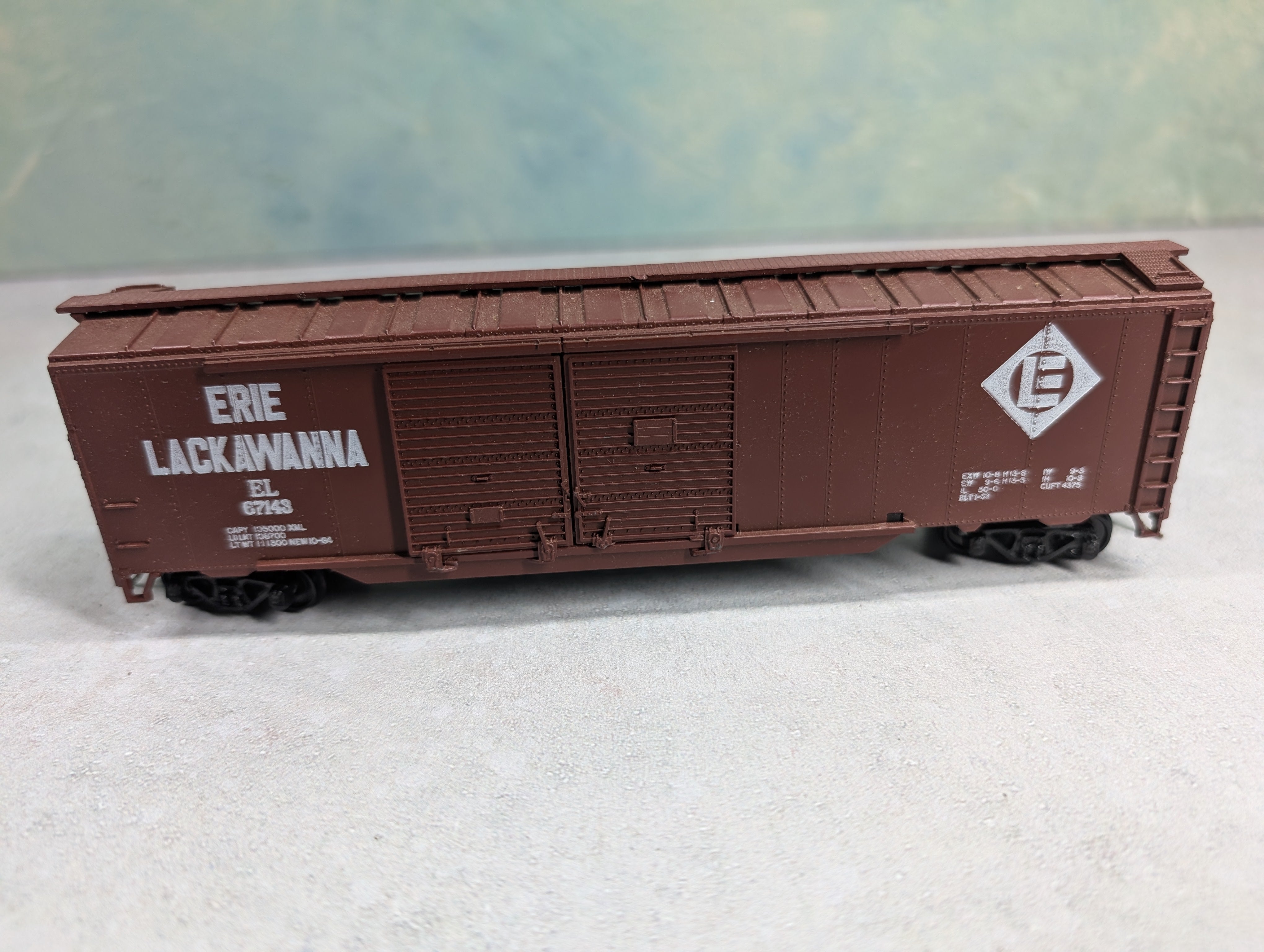 USED Athearn HO Scale 50' DD Box Car Erie Lackawanna EL #67143