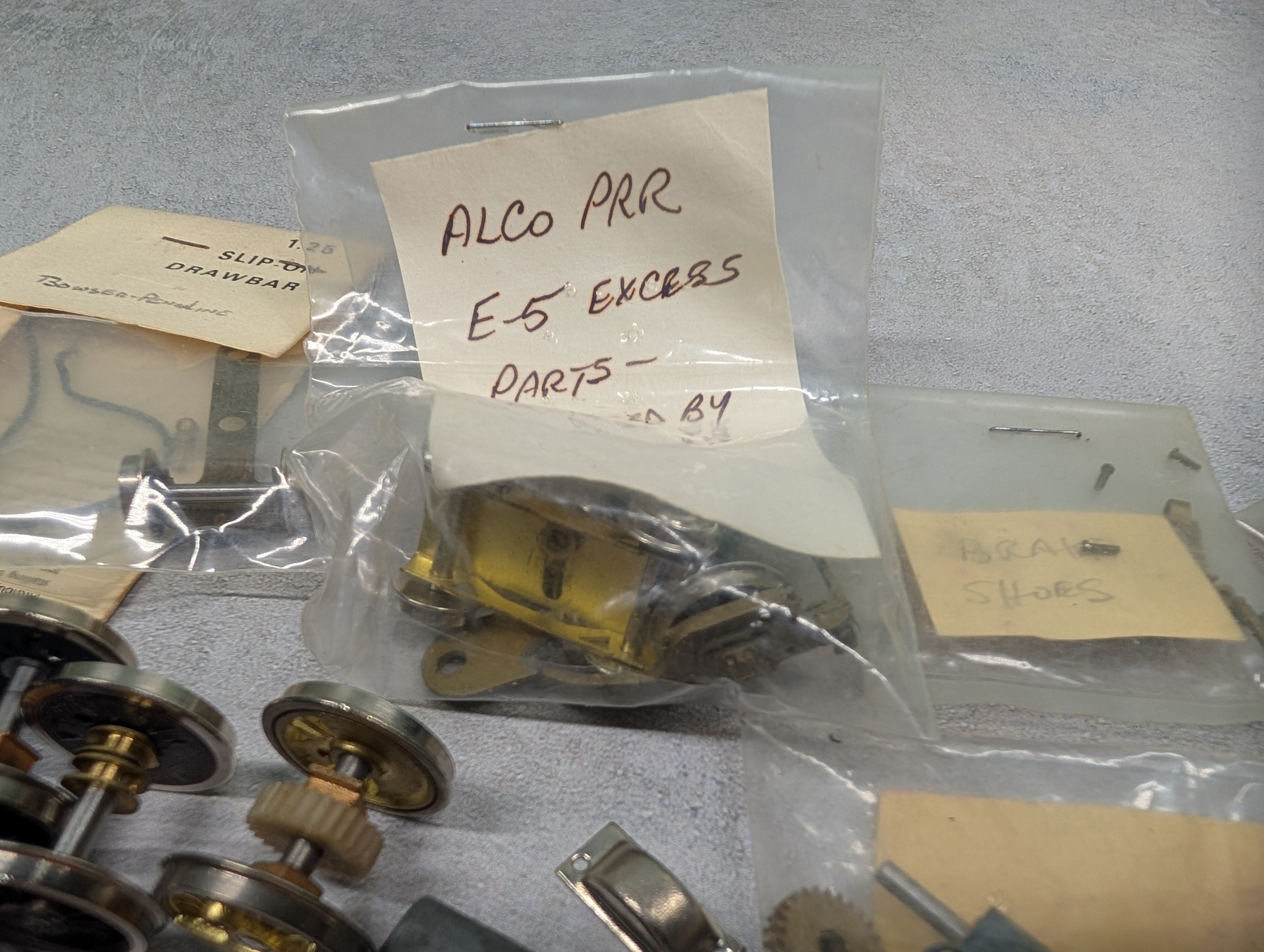 USED HO Scale Large Lot of PFM Steam Locomotive Parts & More Wheels, Gearbox & more
