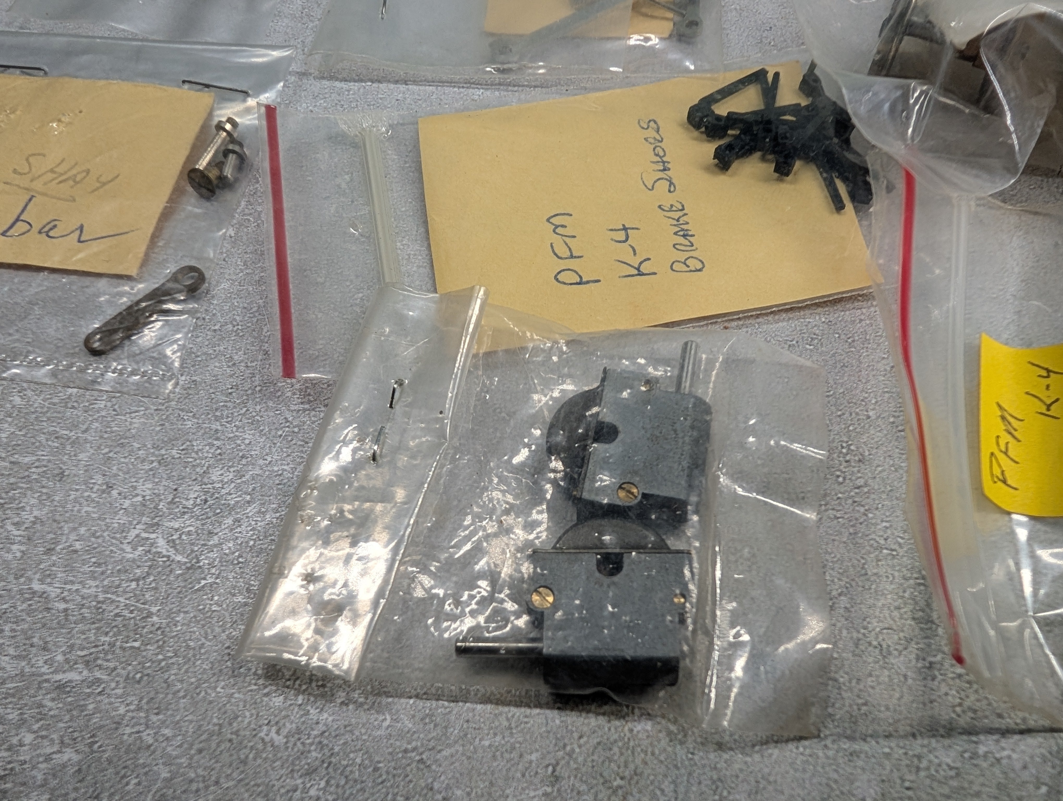 USED HO Scale Large Lot of PFM Steam Locomotive Parts & More Wheels, Gearbox & more