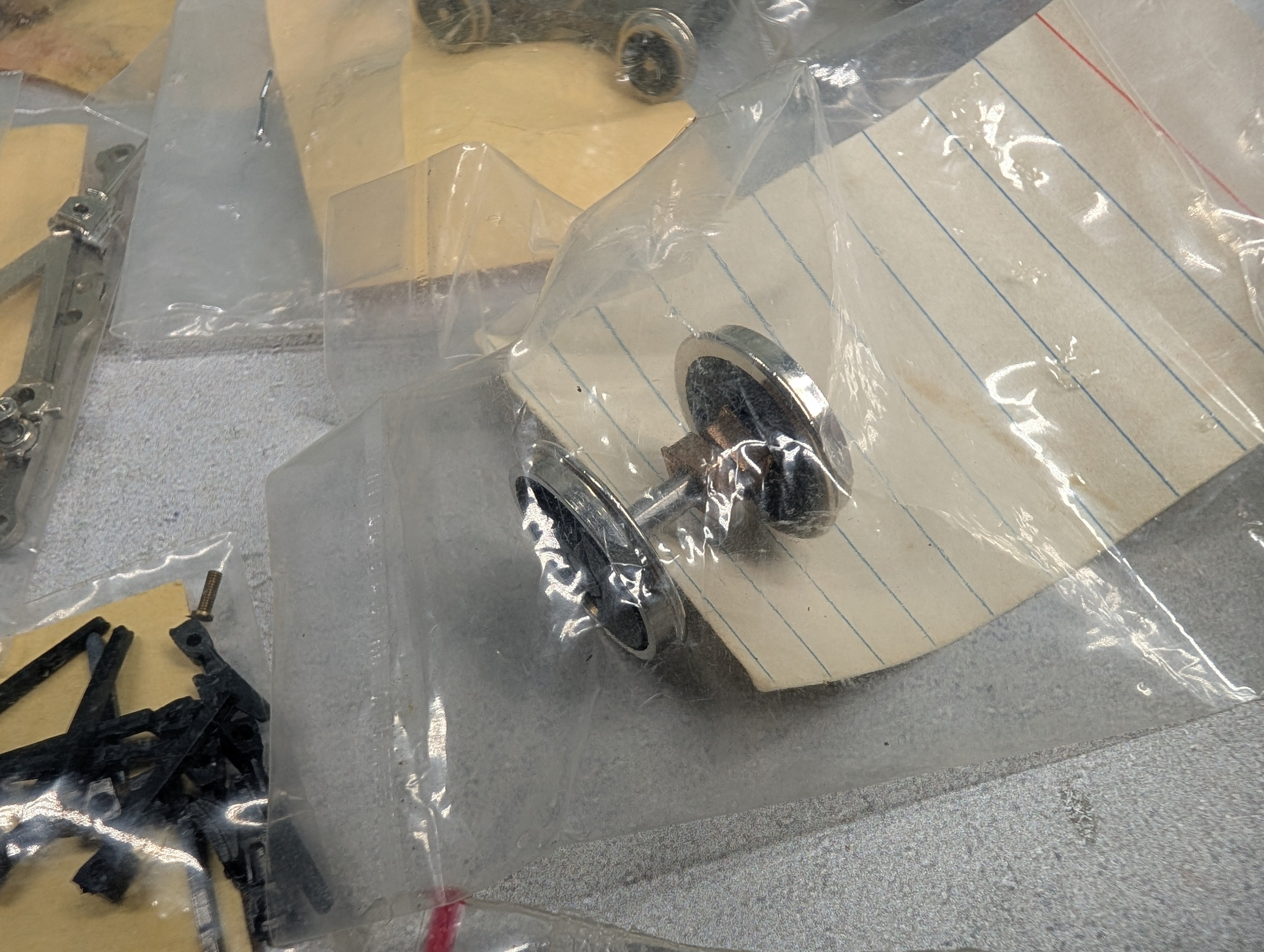 USED HO Scale Large Lot of PFM Steam Locomotive Parts & More Wheels, Gearbox & more