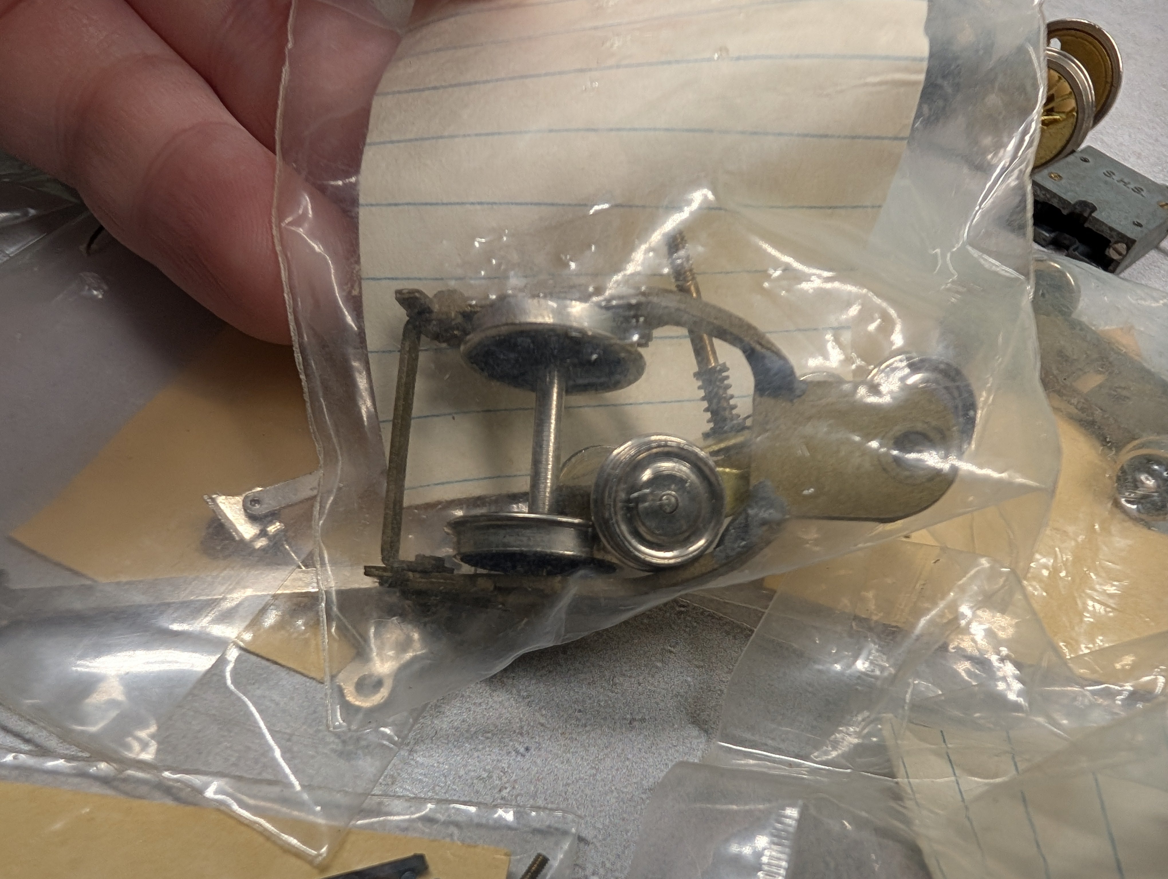 USED HO Scale Large Lot of PFM Steam Locomotive Parts & More Wheels, Gearbox & more