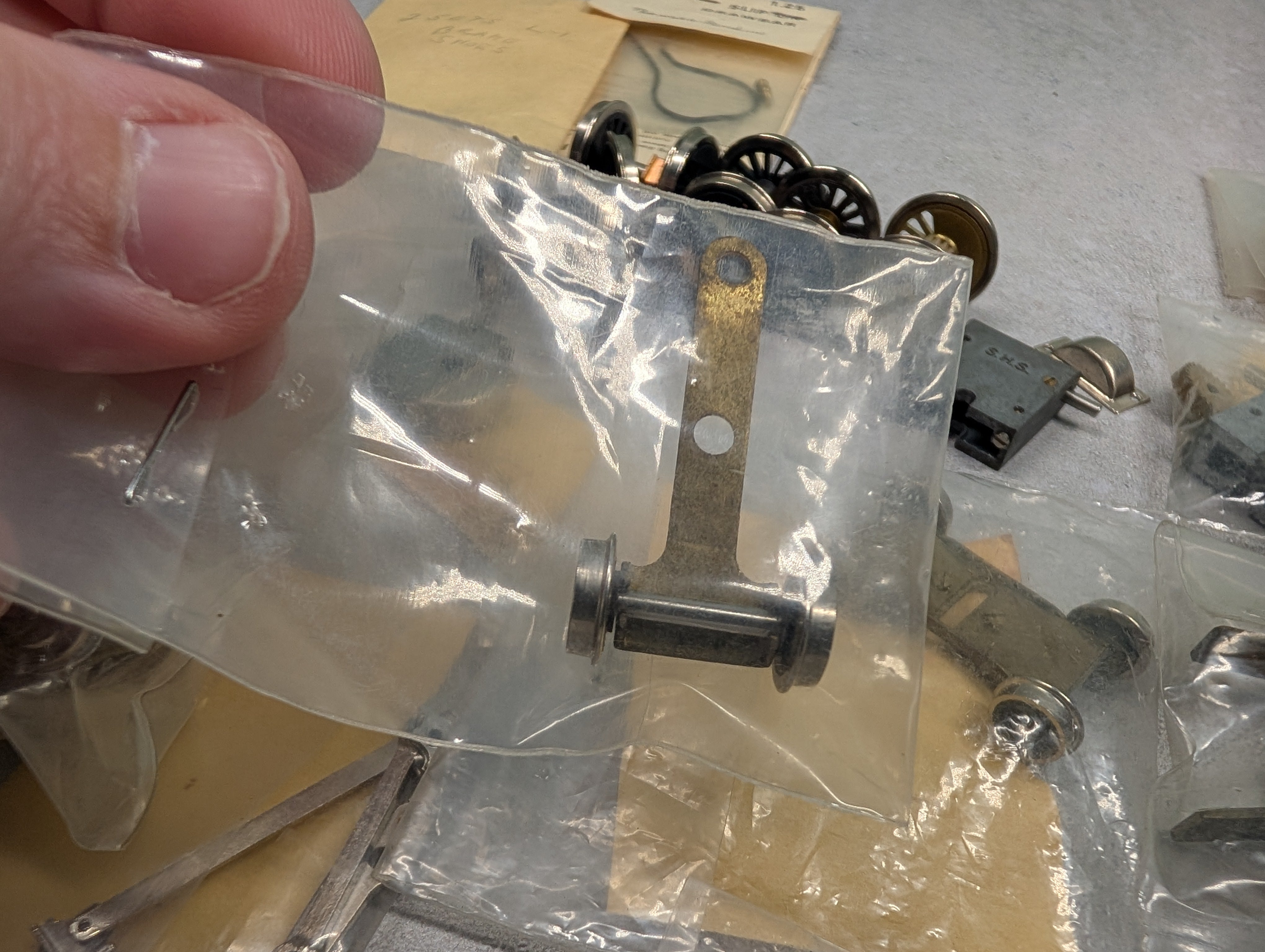 USED HO Scale Large Lot of PFM Steam Locomotive Parts & More Wheels, Gearbox & more
