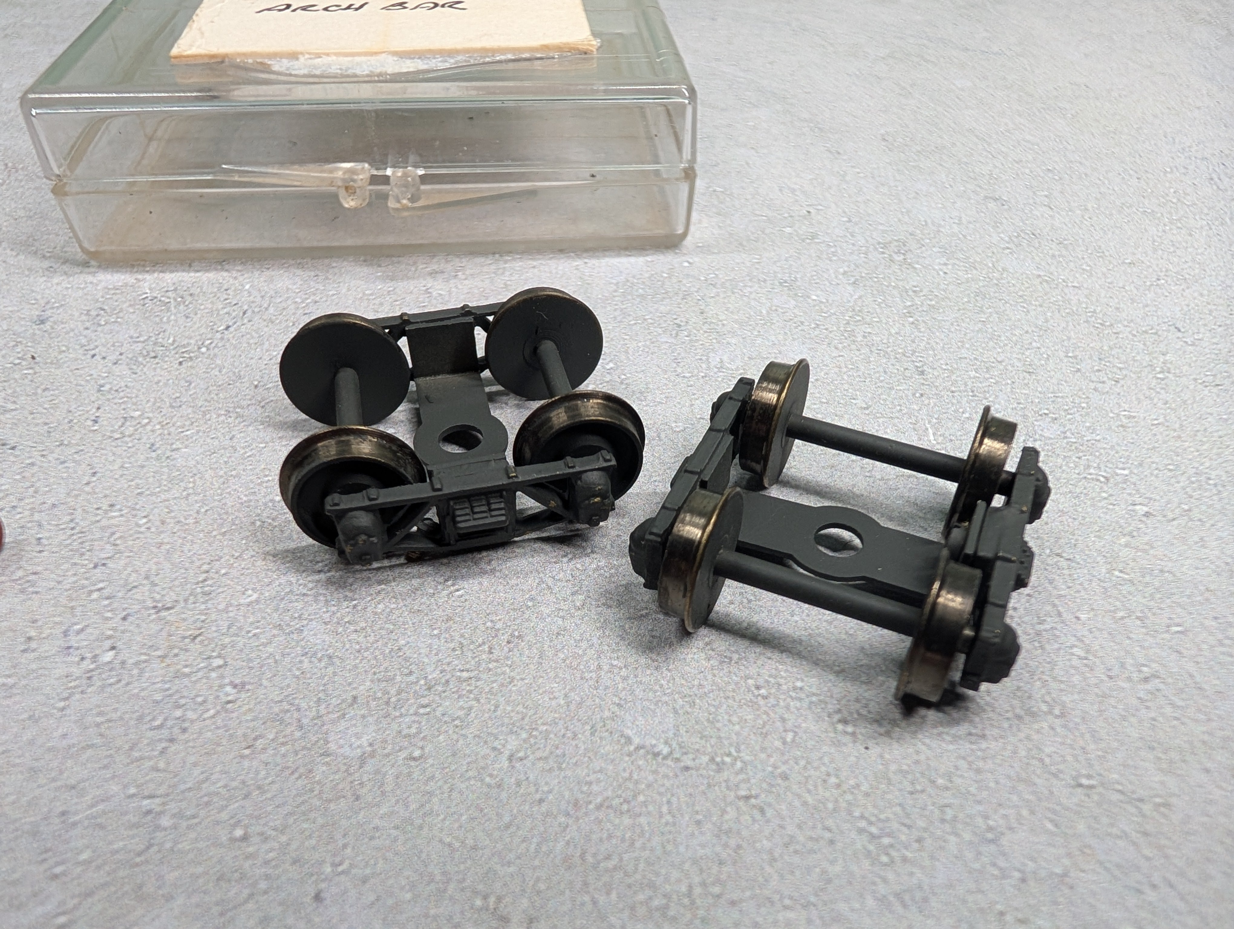 USED Sunset Models HO Scale NDA Caboose Hardware & Arch Bar Trucks