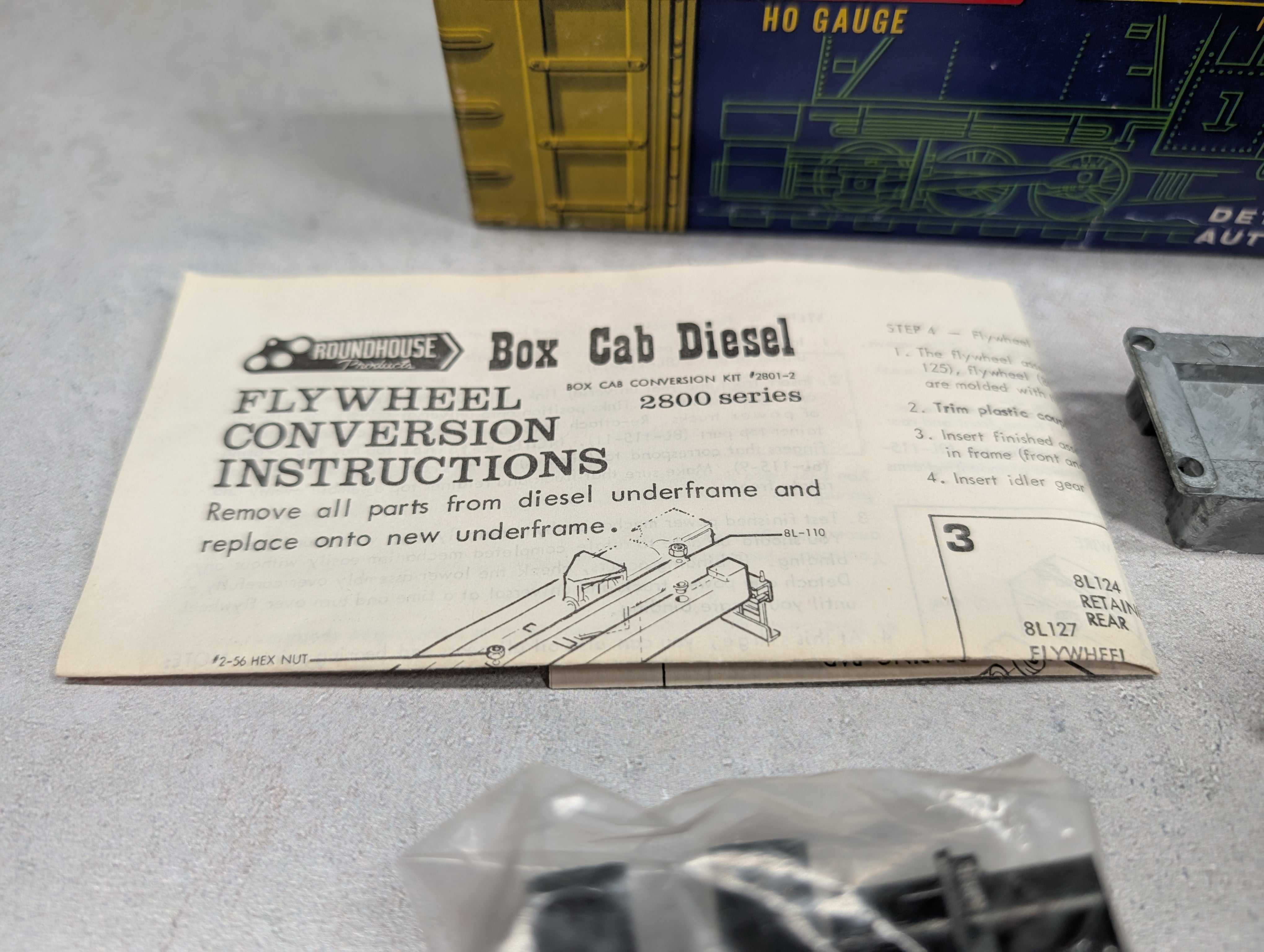 USED Roundhouse 329117 HO Scale Box Cab Diesel Flywheel Conversion Kit w/ Instructions KIT
