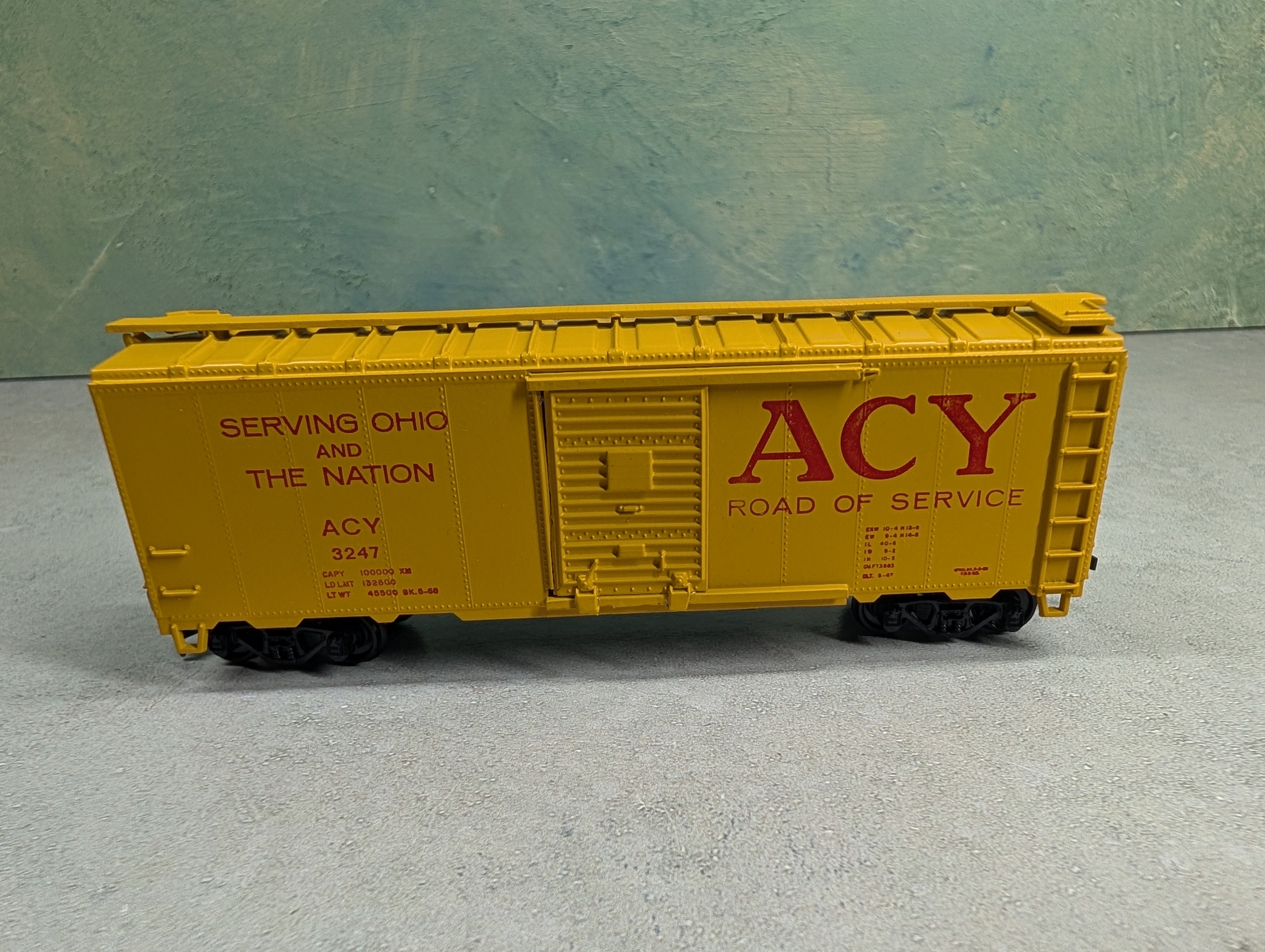 USED Athearn HO Scale 40' Box Car ACY #3247
