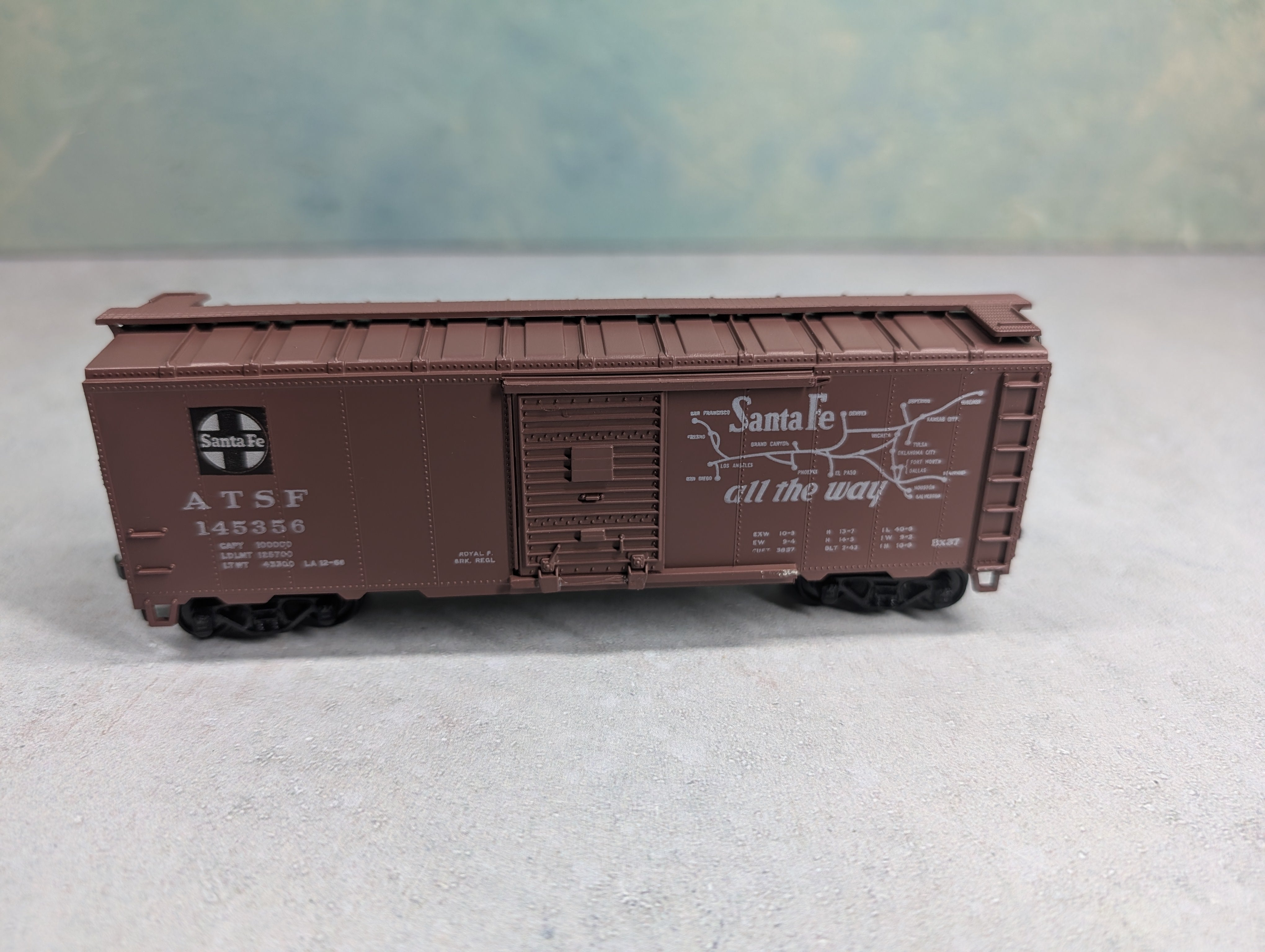 USED Athearn HO Scale 40' Box Car Santa Fe ATSF #145356
