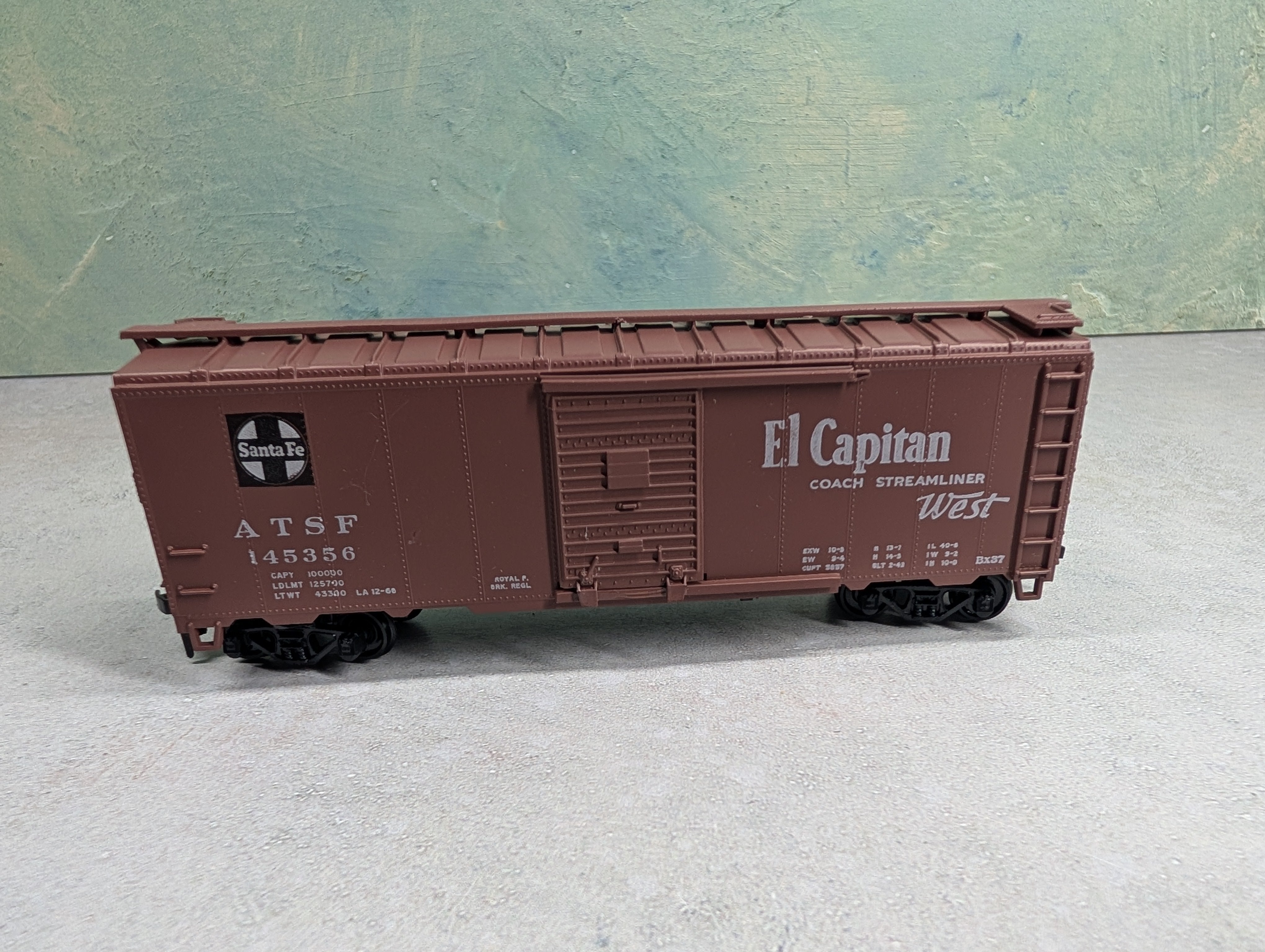 USED Athearn HO Scale 40' Box Car Santa Fe ATSF #145356