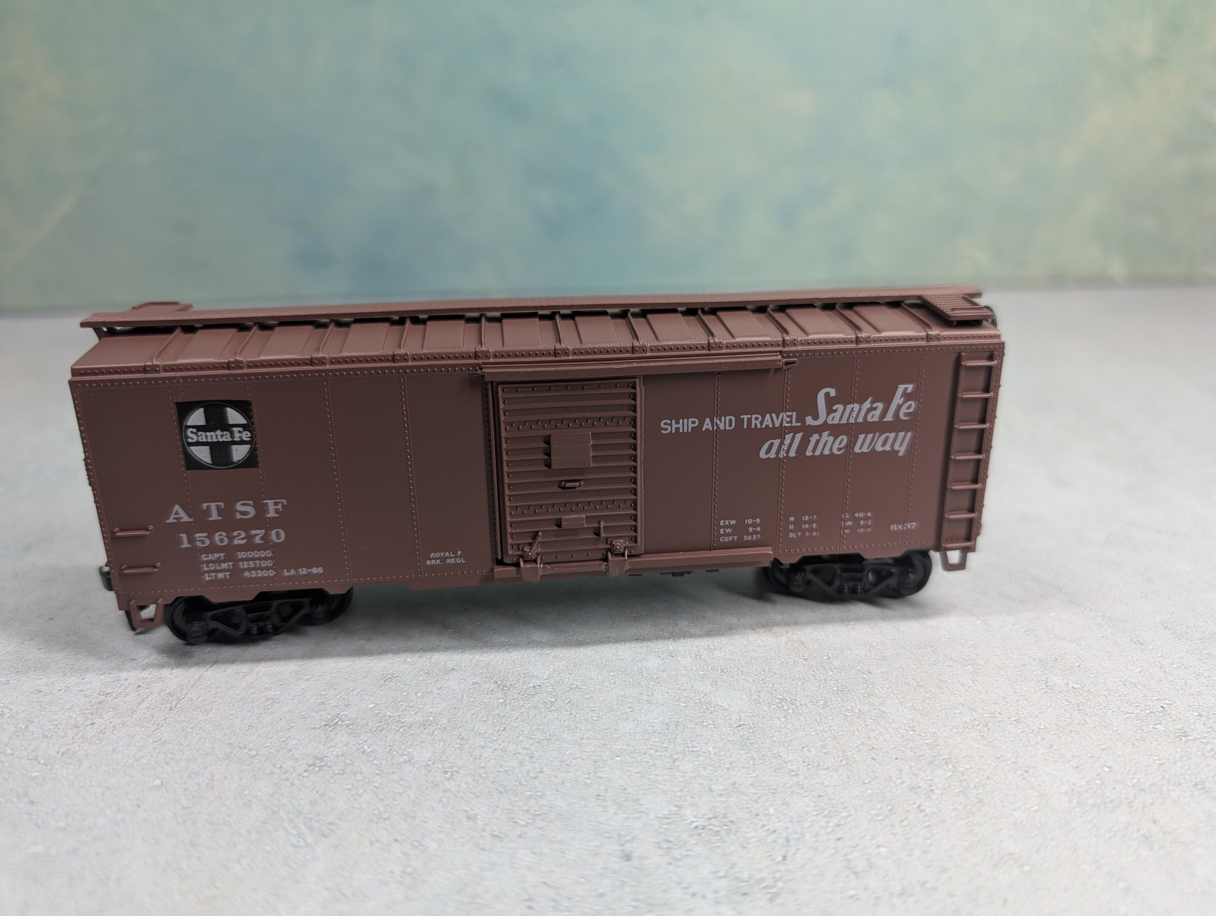 USED Athearn HO Scale 40' Box Car Santa Fe ATSF #156270