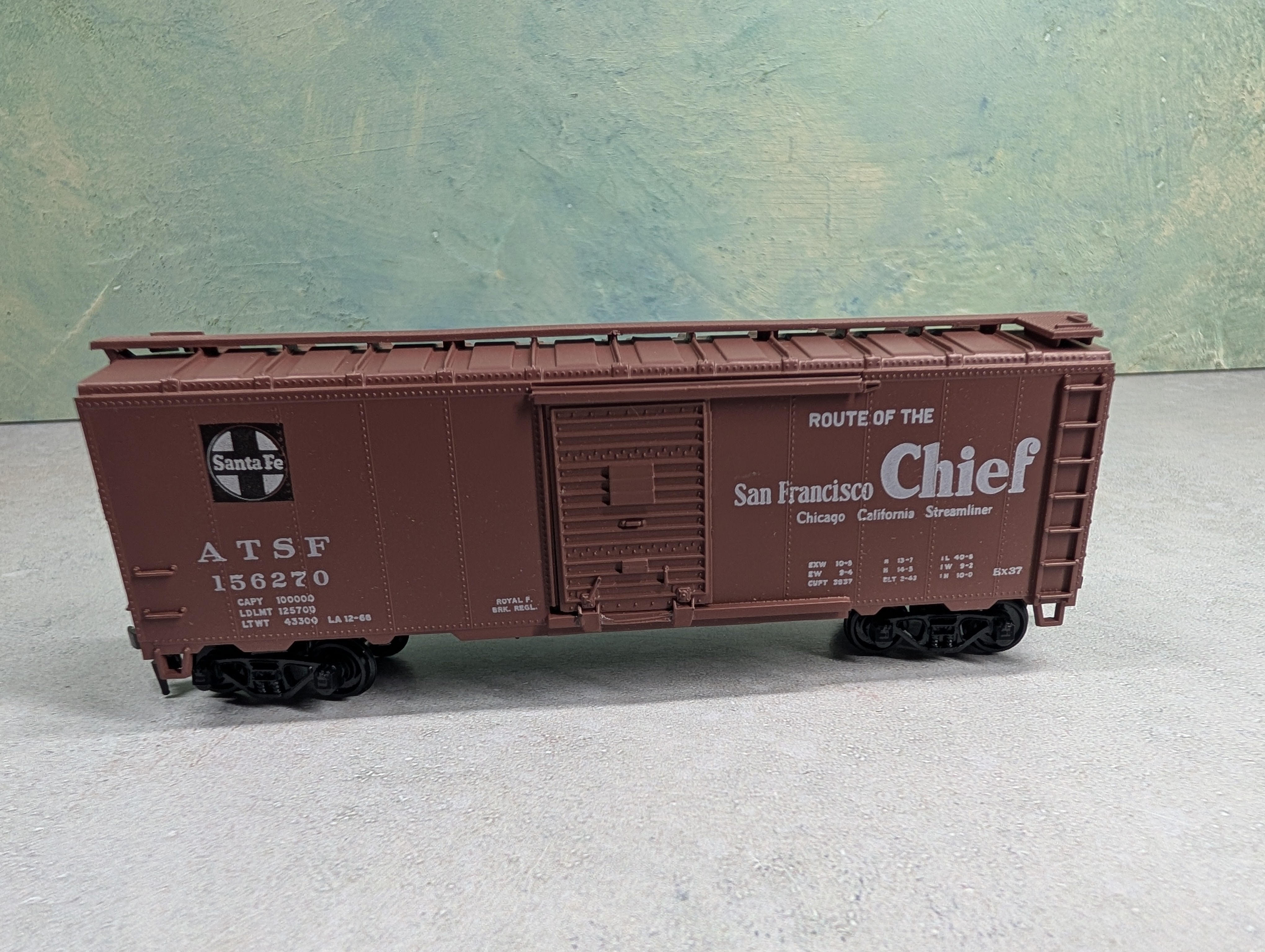 USED Athearn HO Scale 40' Box Car Santa Fe ATSF #156270