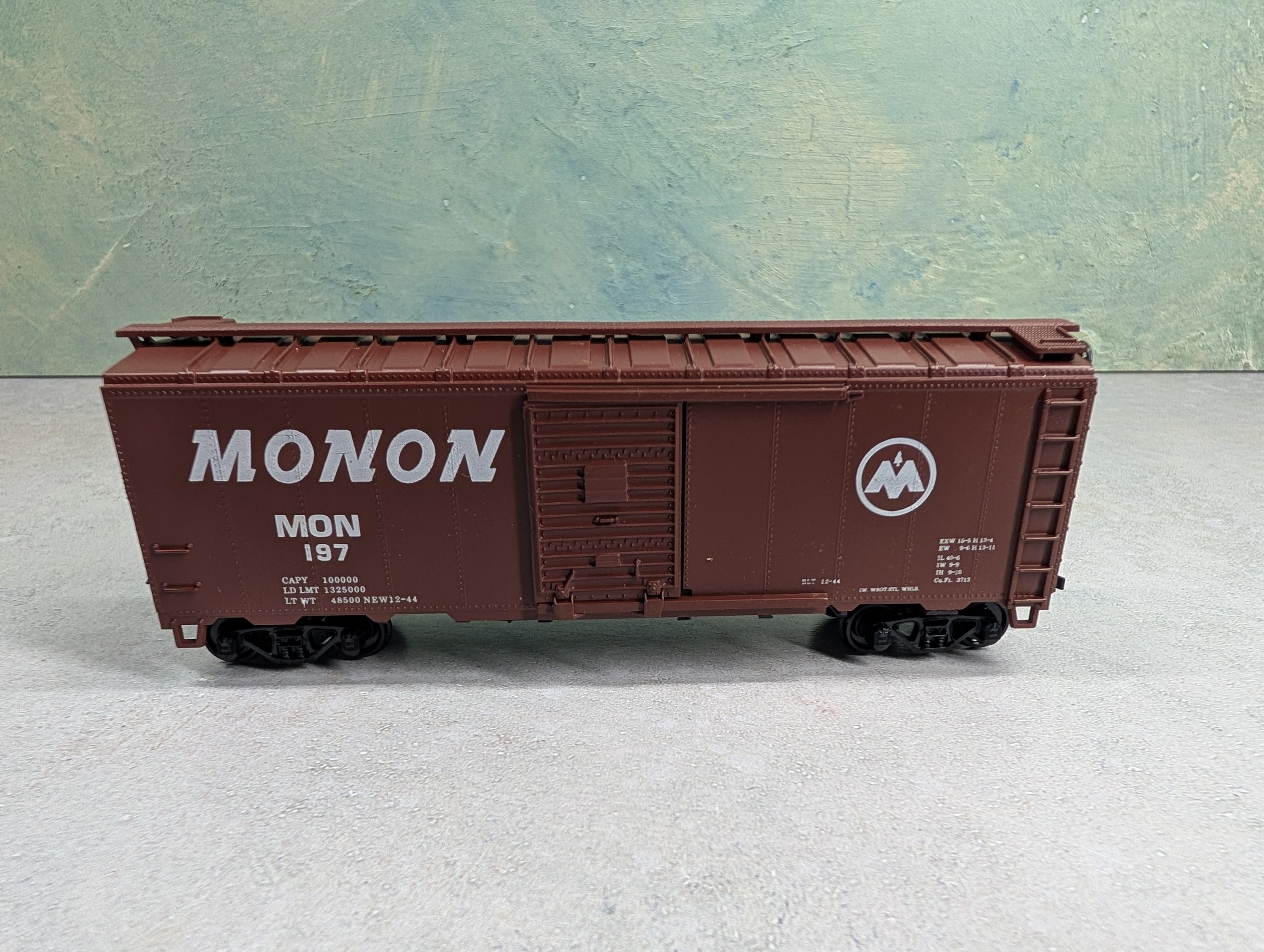USED Athearn HO Scale 40' Box Car Monon MON #197 Bev-Bel