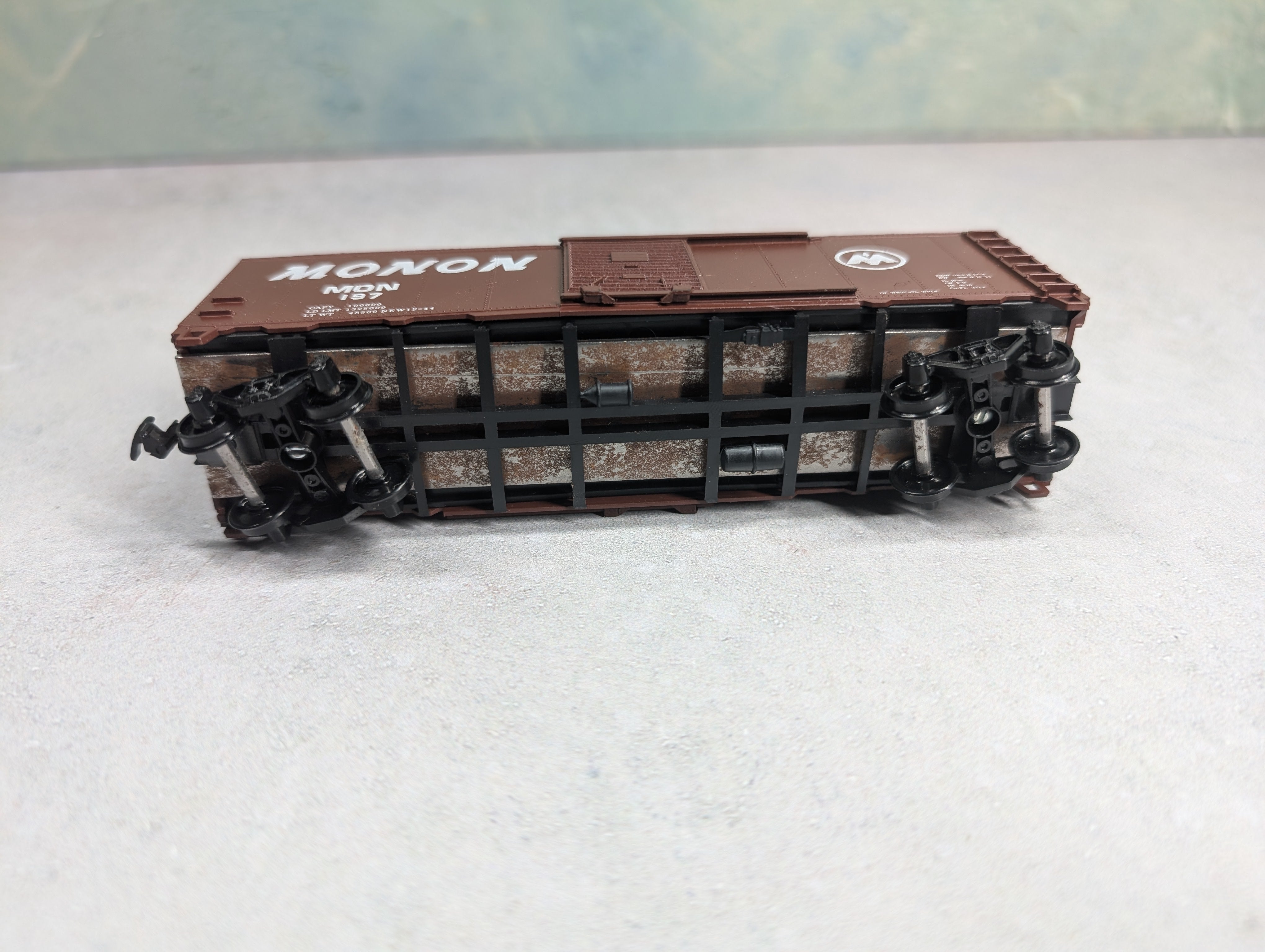 USED Athearn HO Scale 40' Box Car Monon MON #197 Bev-Bel