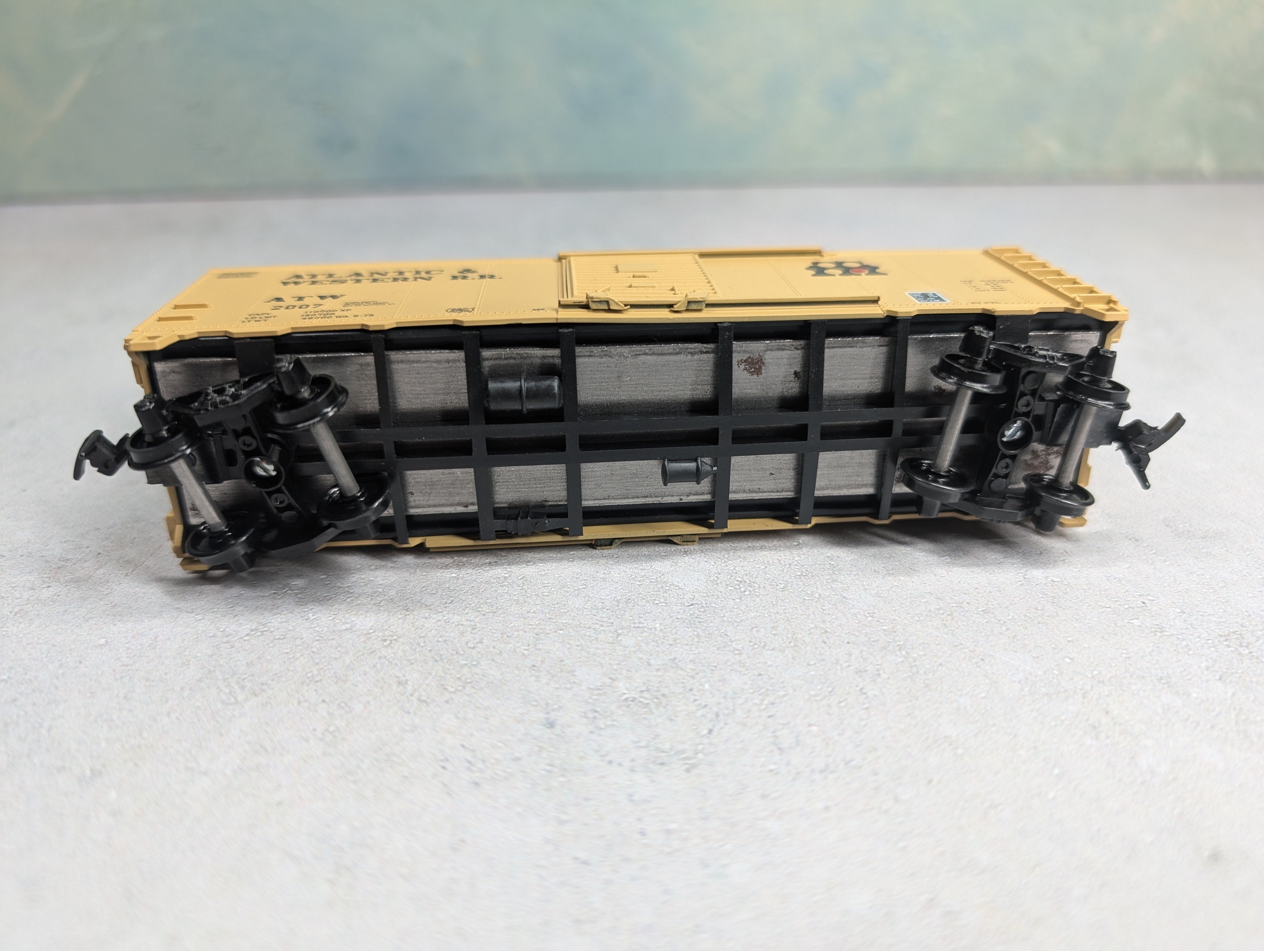 USED Athearn HO Scale 40' Box Car Atlantic & Western RR ATW #2007 Bev-Bel